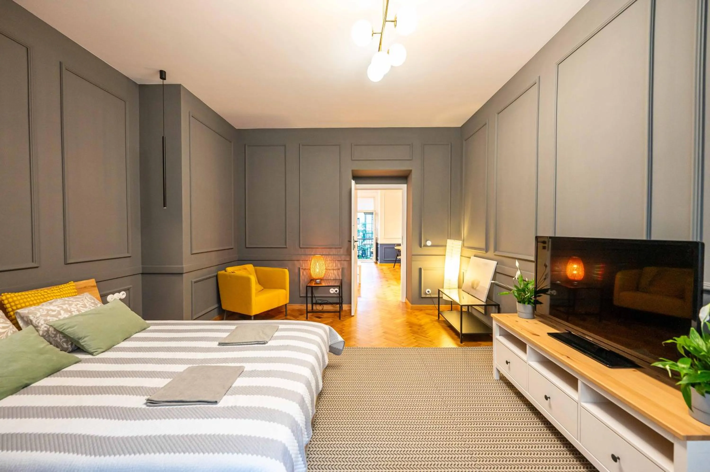 Bed in Trip Apartments