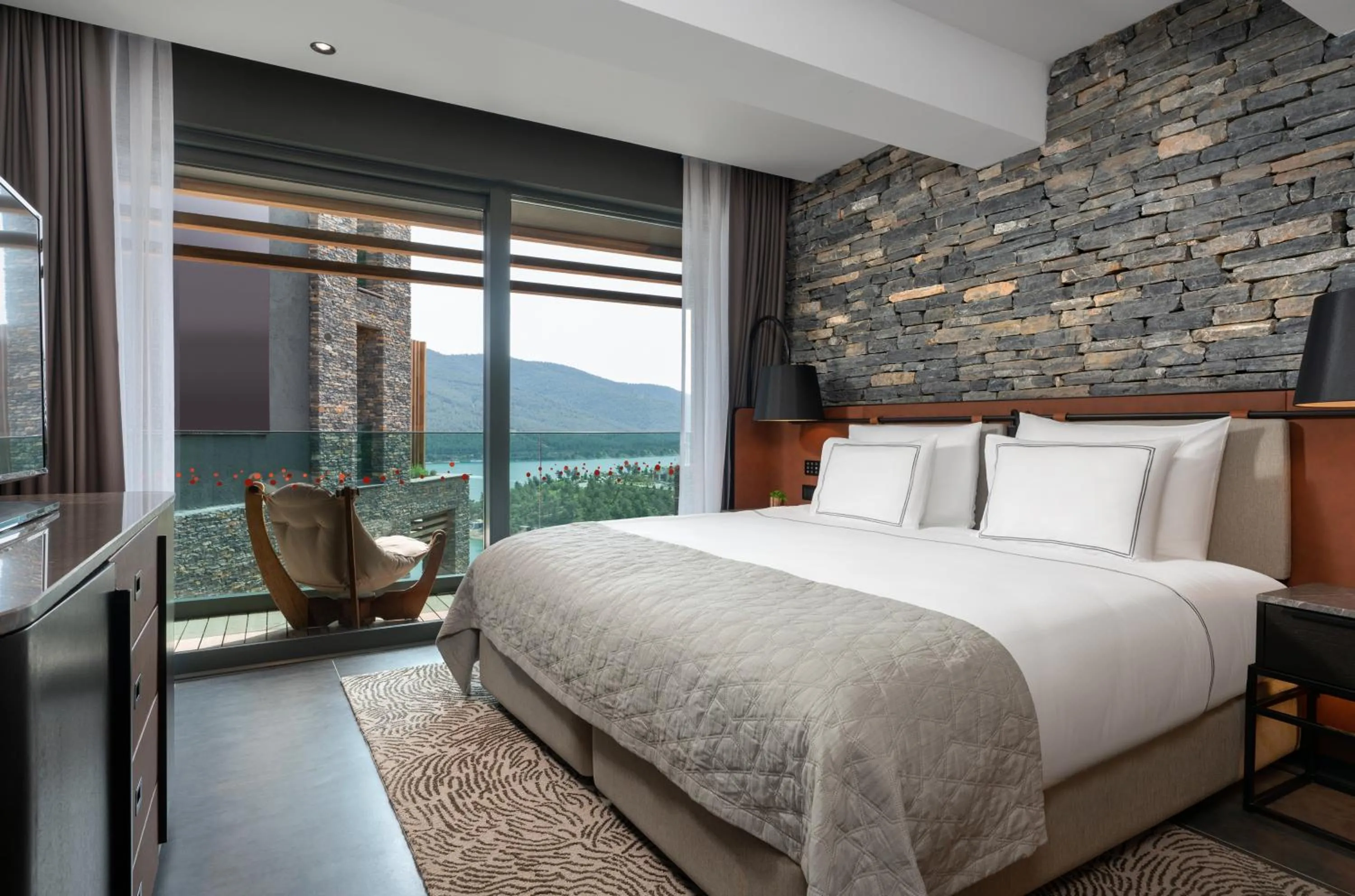 Seating area, Bed in Lujo Hotel Bodrum
