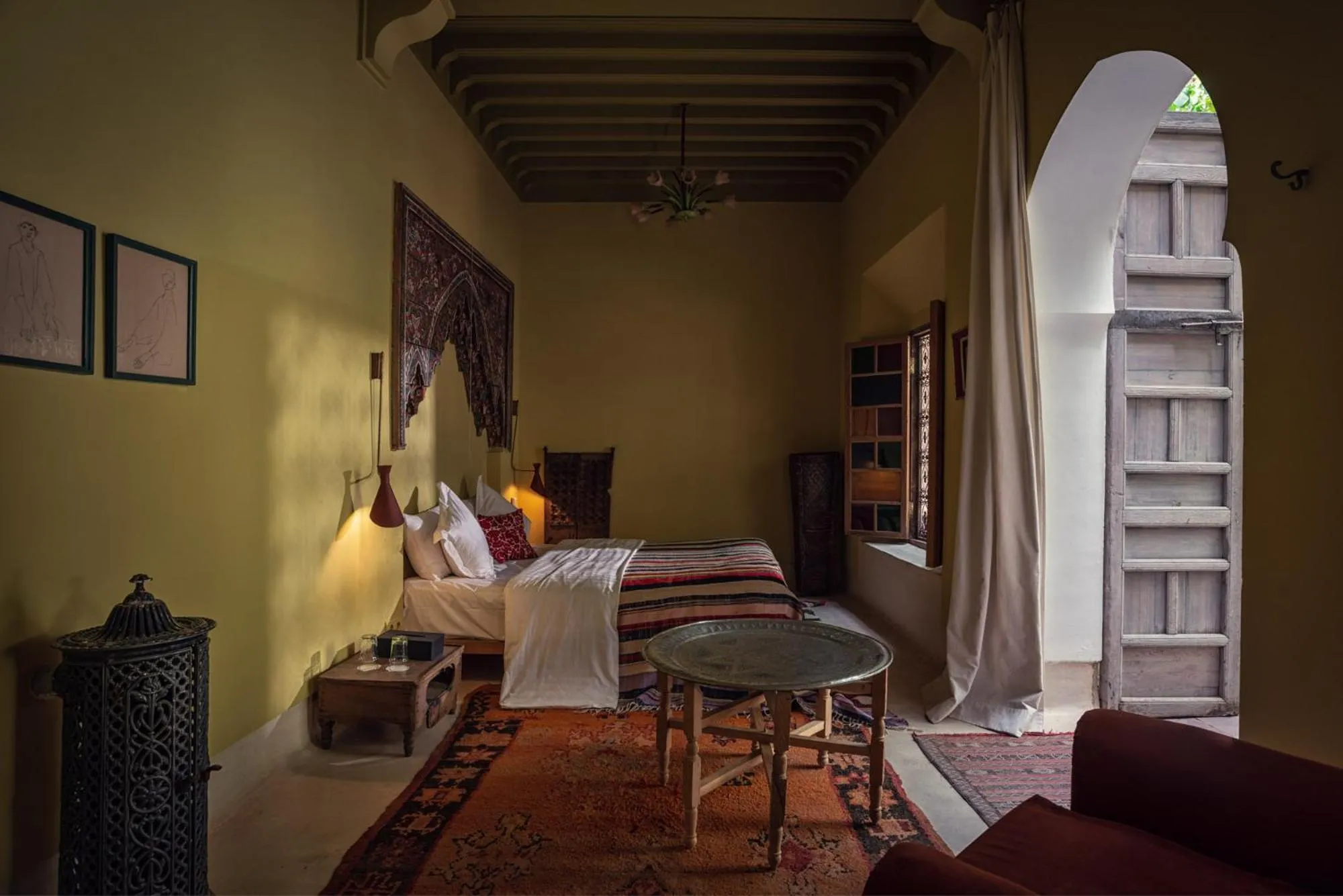Bedroom, Bed in Riad Kbour & Chou
