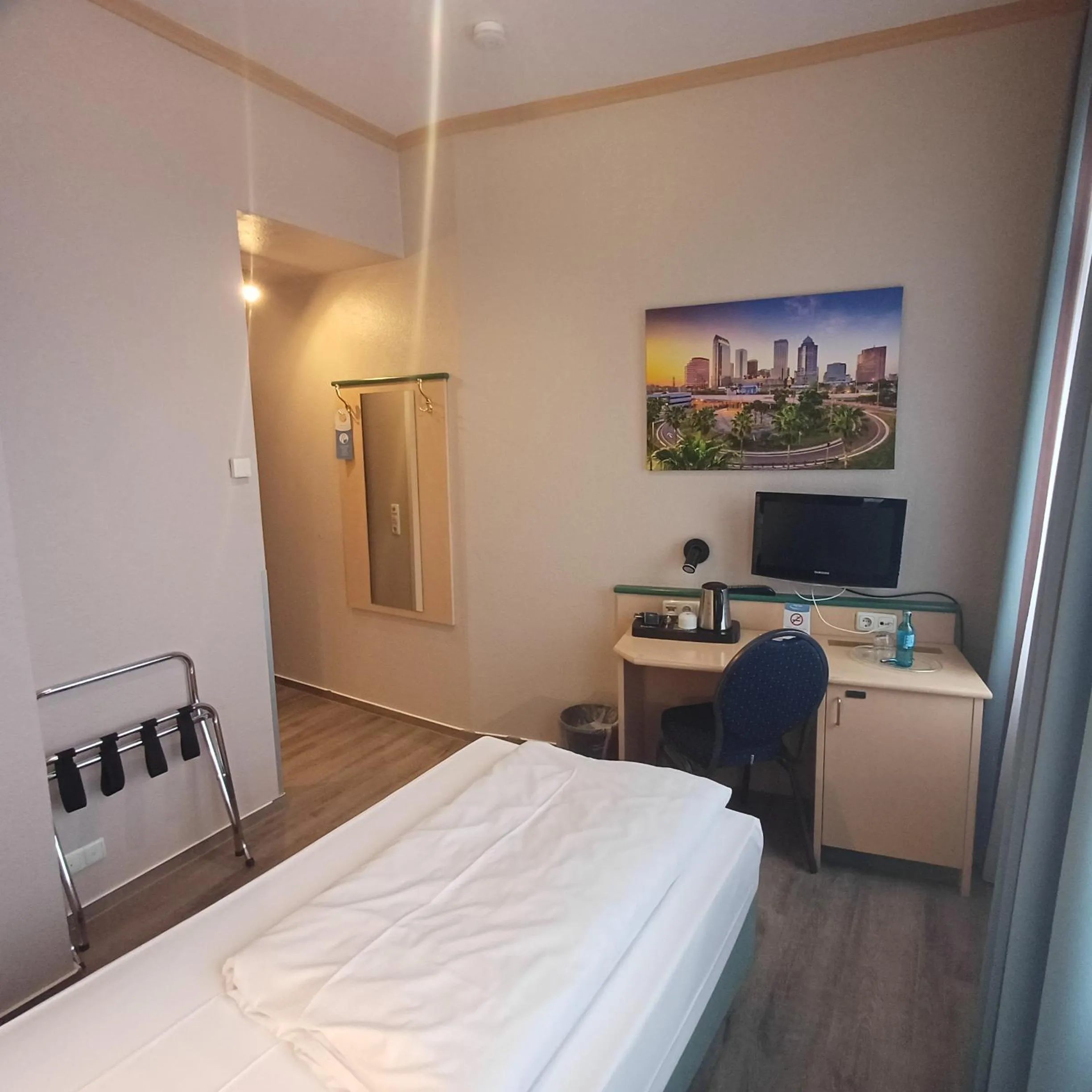 Photo of the whole room, Bed in TRIP INN PostHotel Düren