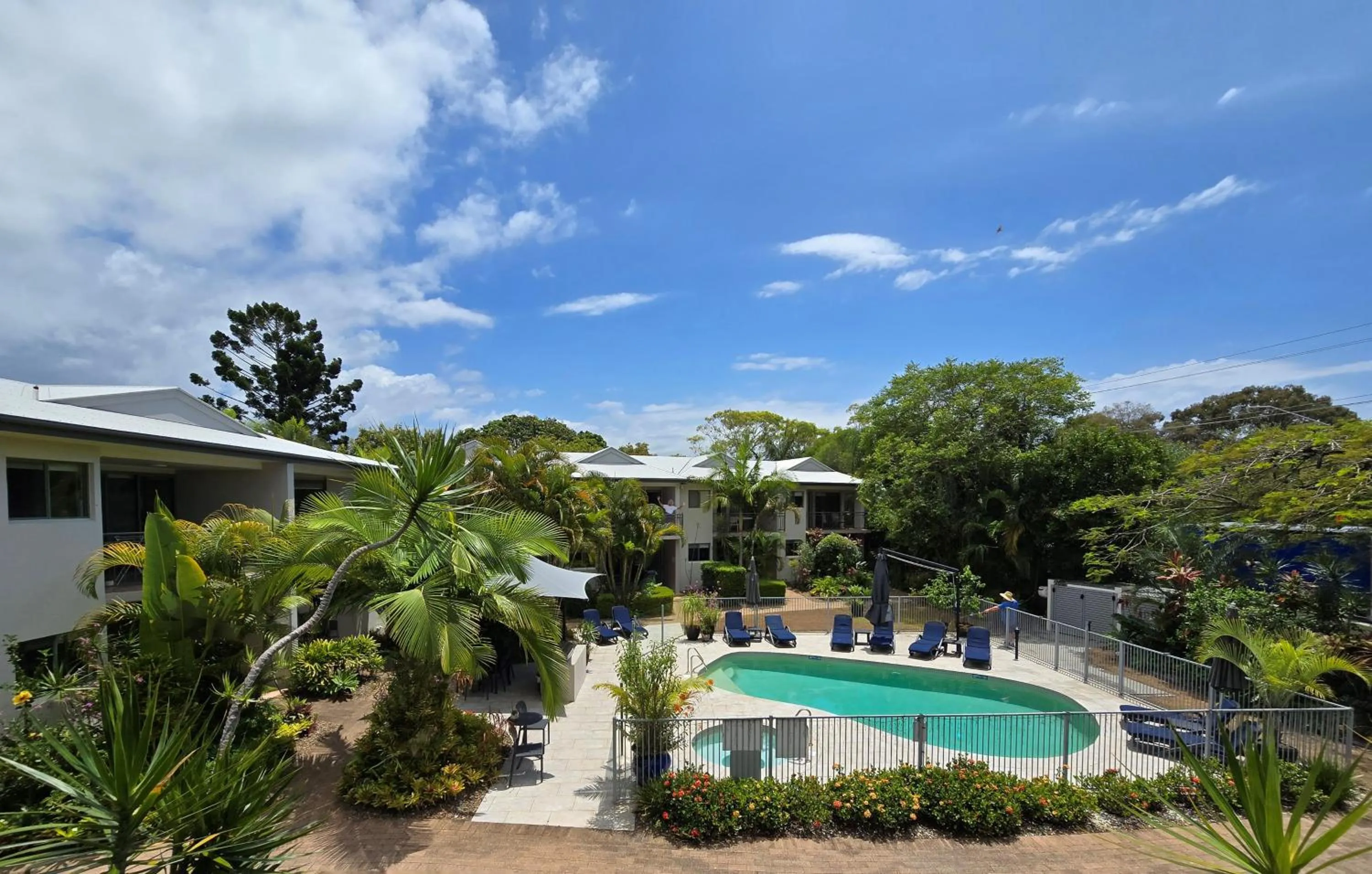Pool view in Noosa River Retreat Holiday Apartments
