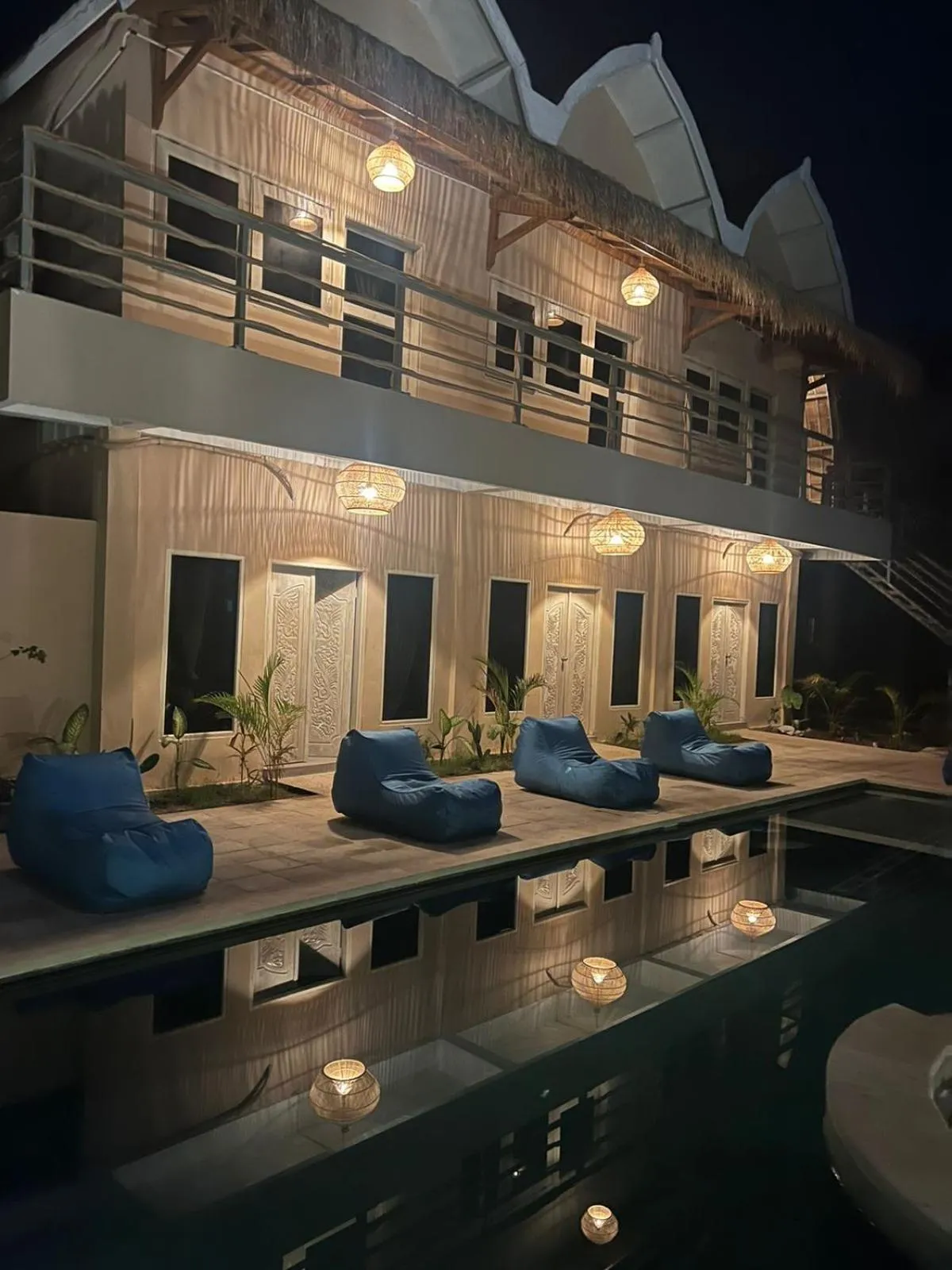 Pool view in Living Trawangan Hotel