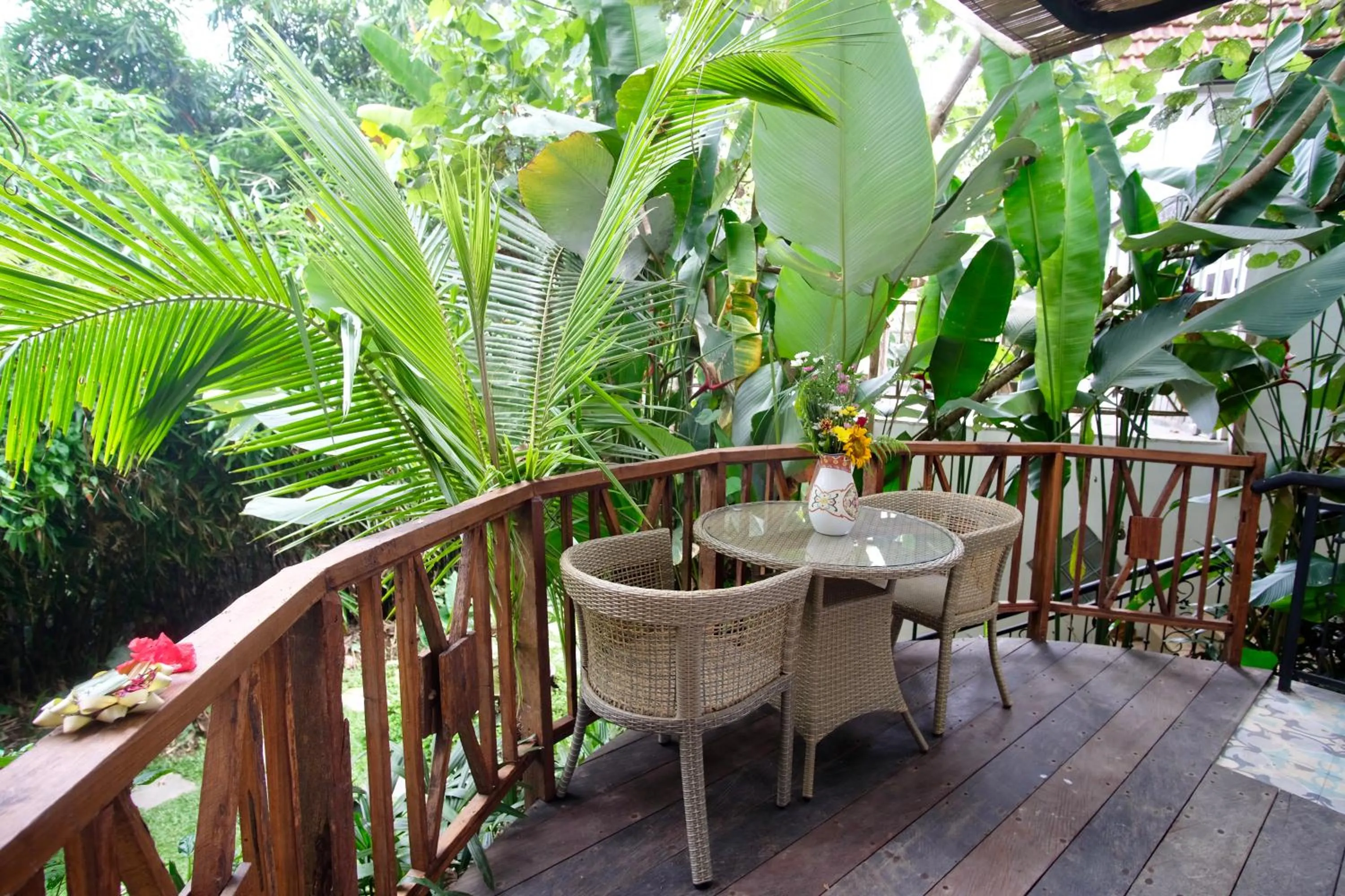 Balcony/Terrace in Sebatu Sanctuary Eco-resort