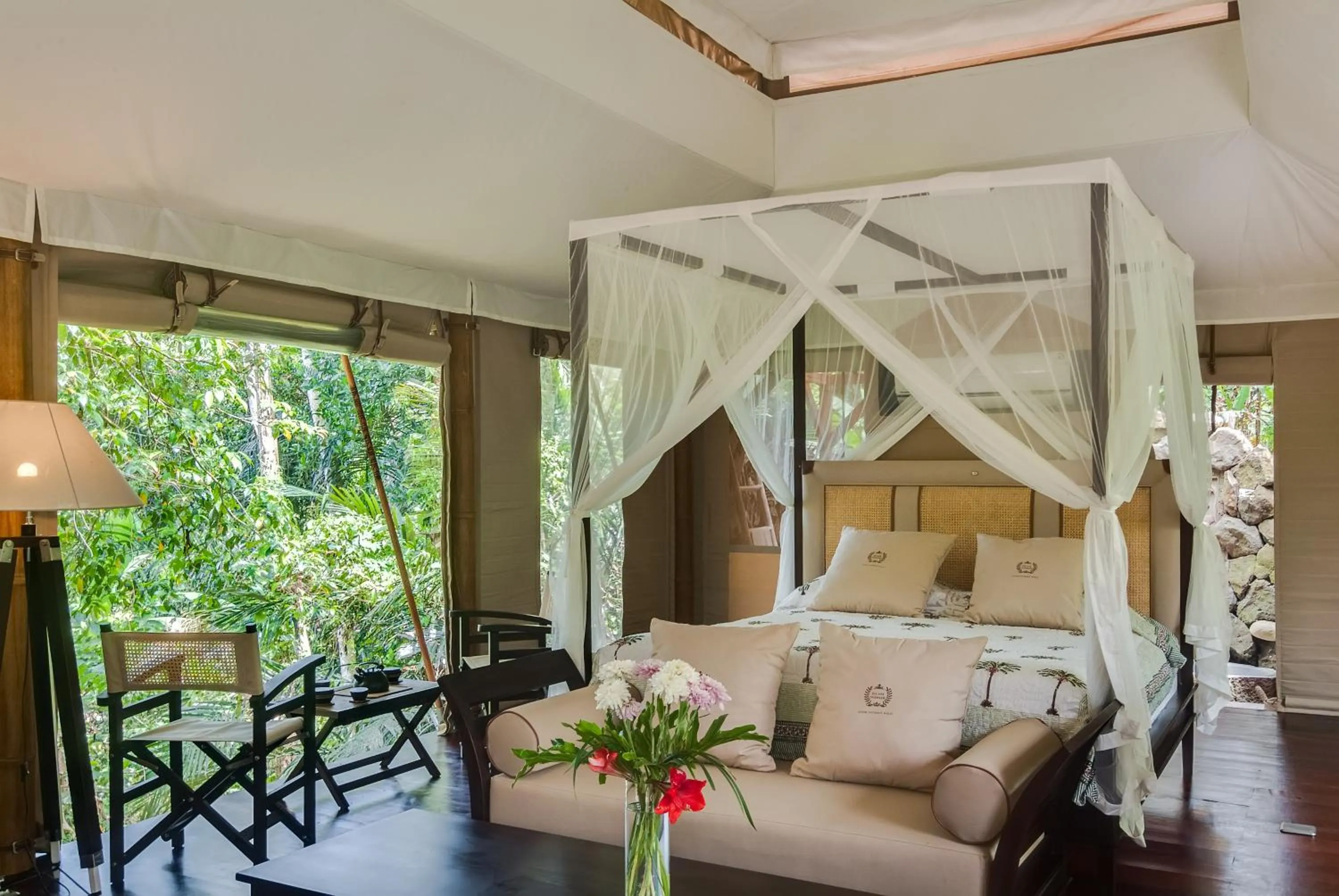 Living room in Sebatu Sanctuary Eco-resort