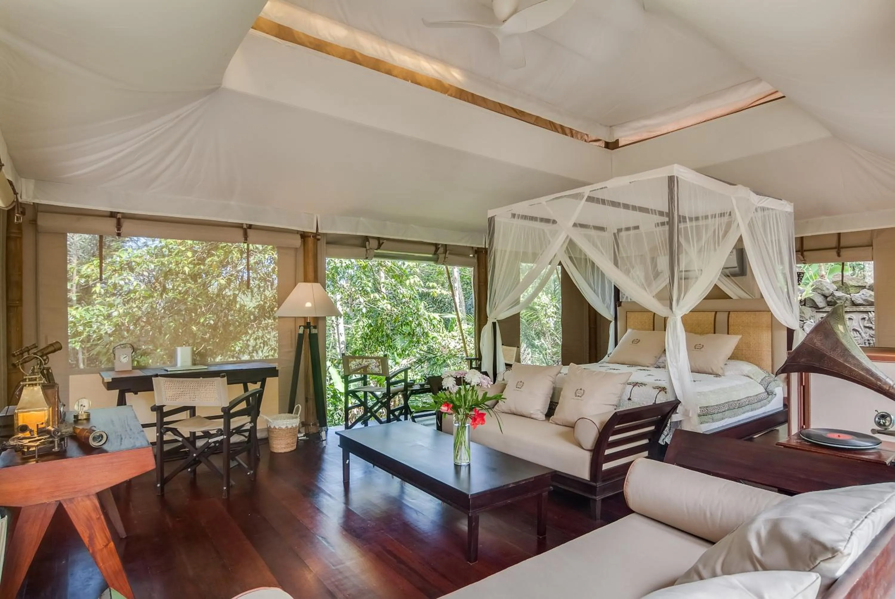 Living room in Sebatu Sanctuary Eco-resort