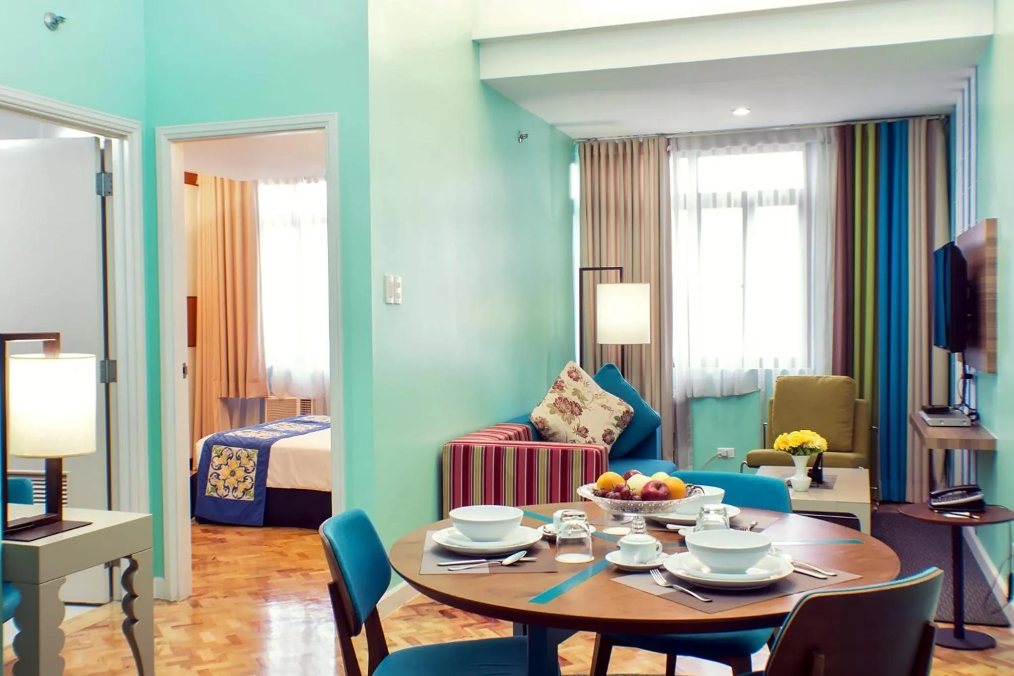 Bed in Parque España Residence Hotel