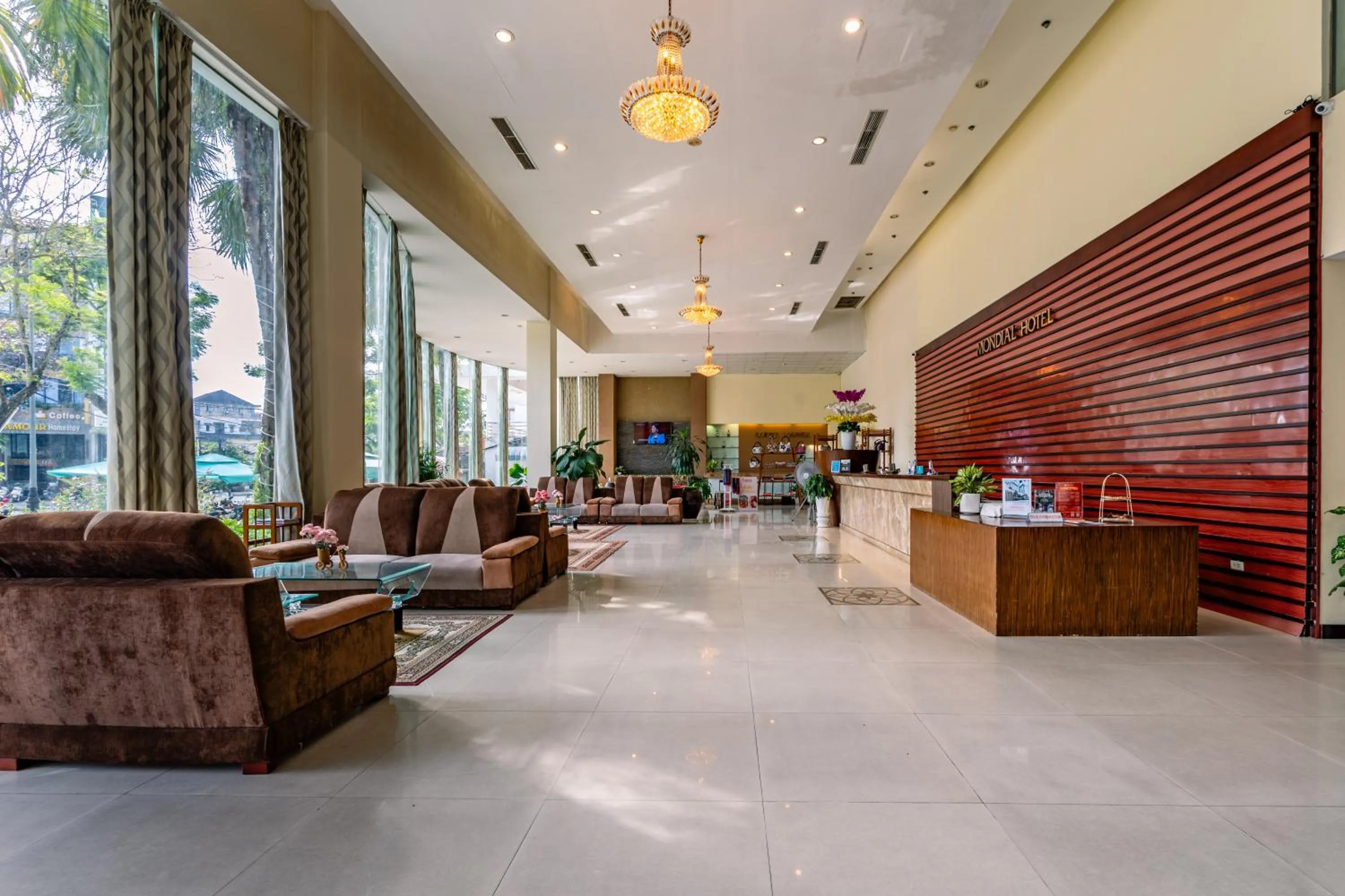 Lobby or reception in Mondial Hotel Hue