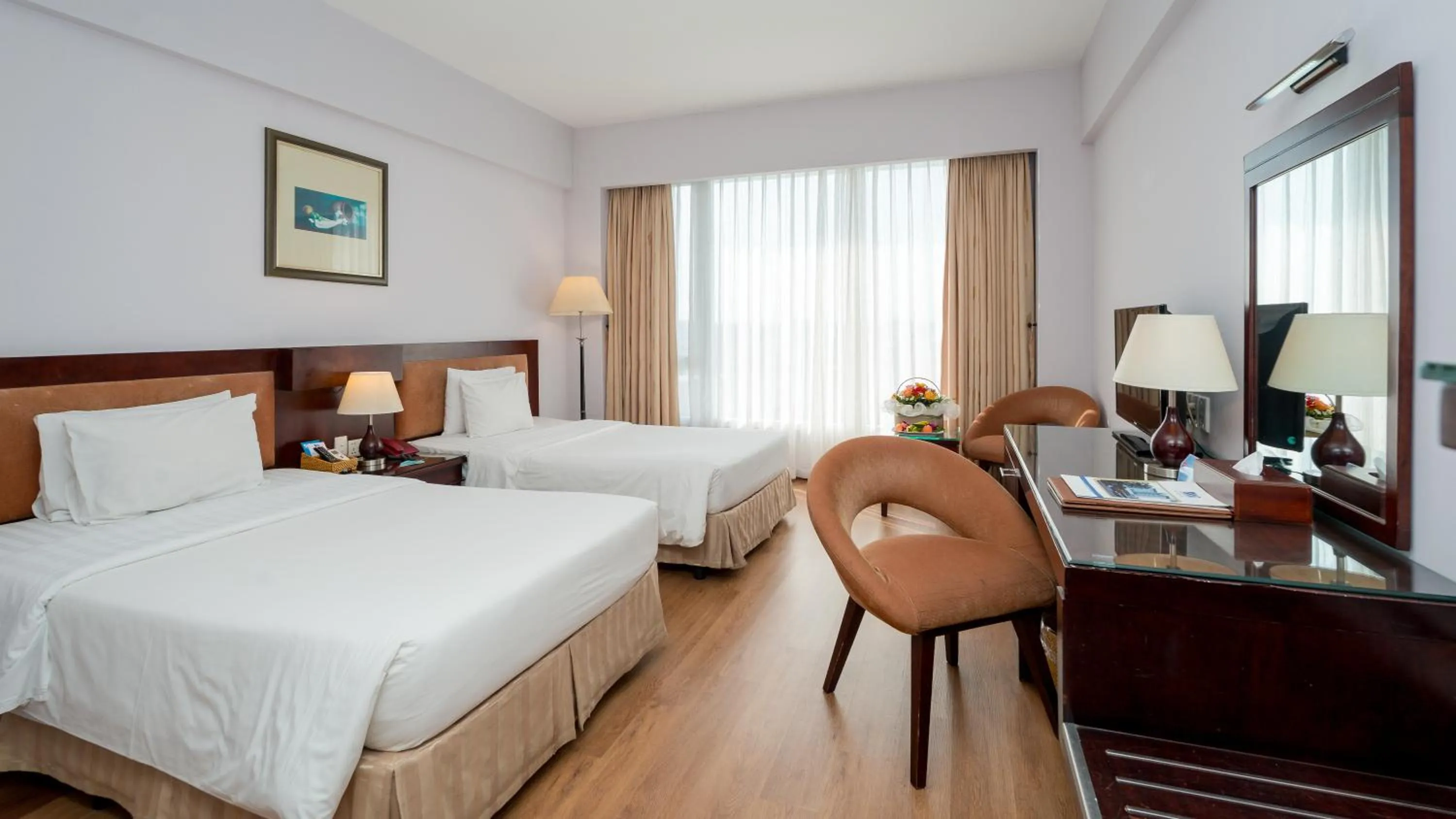 Bedroom, Bed in Mondial Hotel Hue