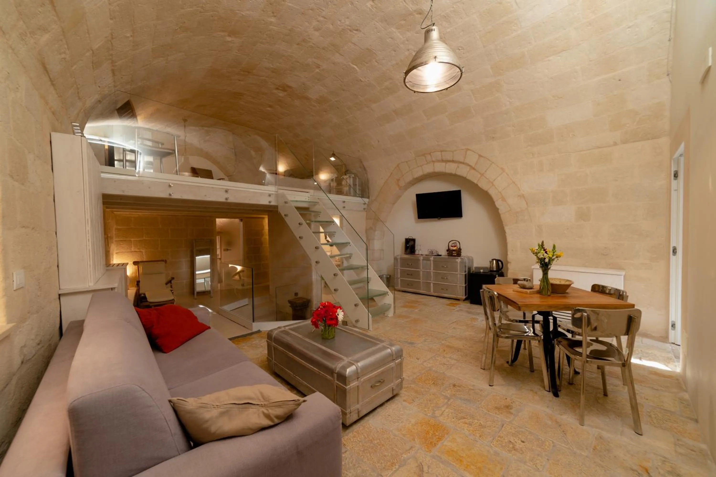 Living room in Thymus Residence nei Sassi