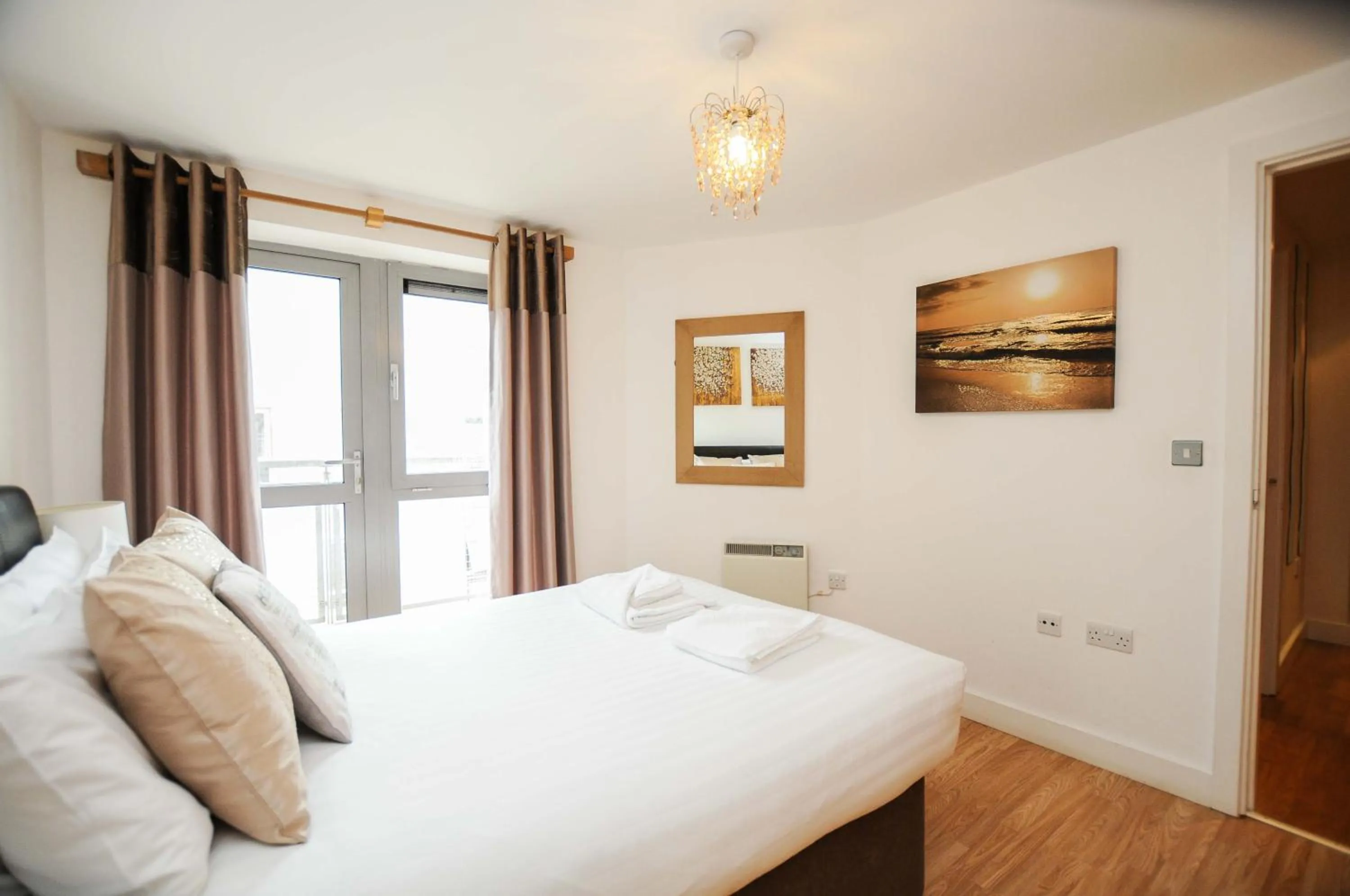 Bedroom, Bed in Hamilton Court Apartments from Your Stay Bristol
