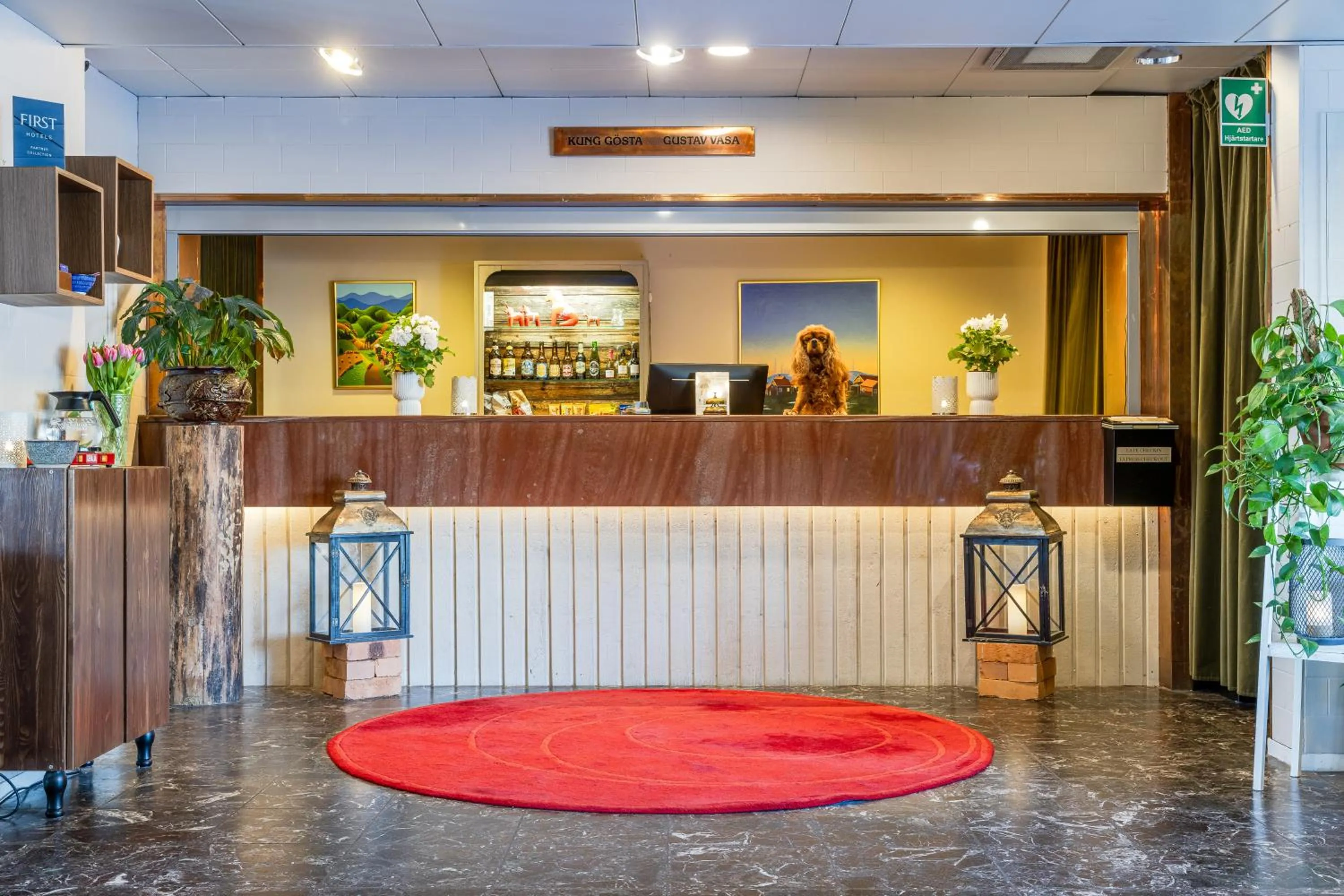 Lobby or reception in Hotell Kung Gösta by First