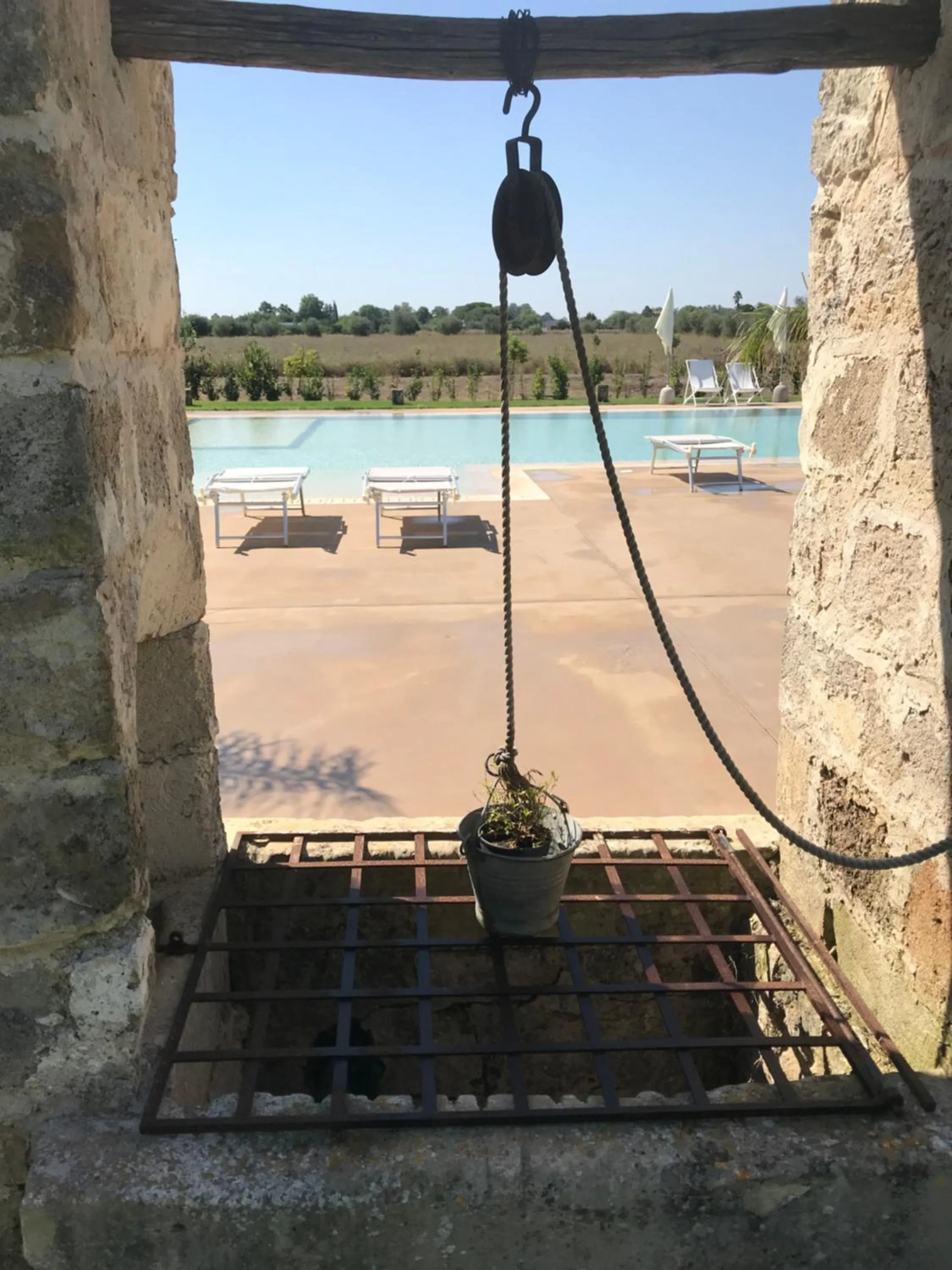 Pool view in Tenuta Castelle
