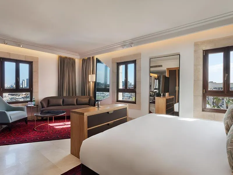 Bed in The Setai Tel Aviv, a Member of the leading hotels of the world