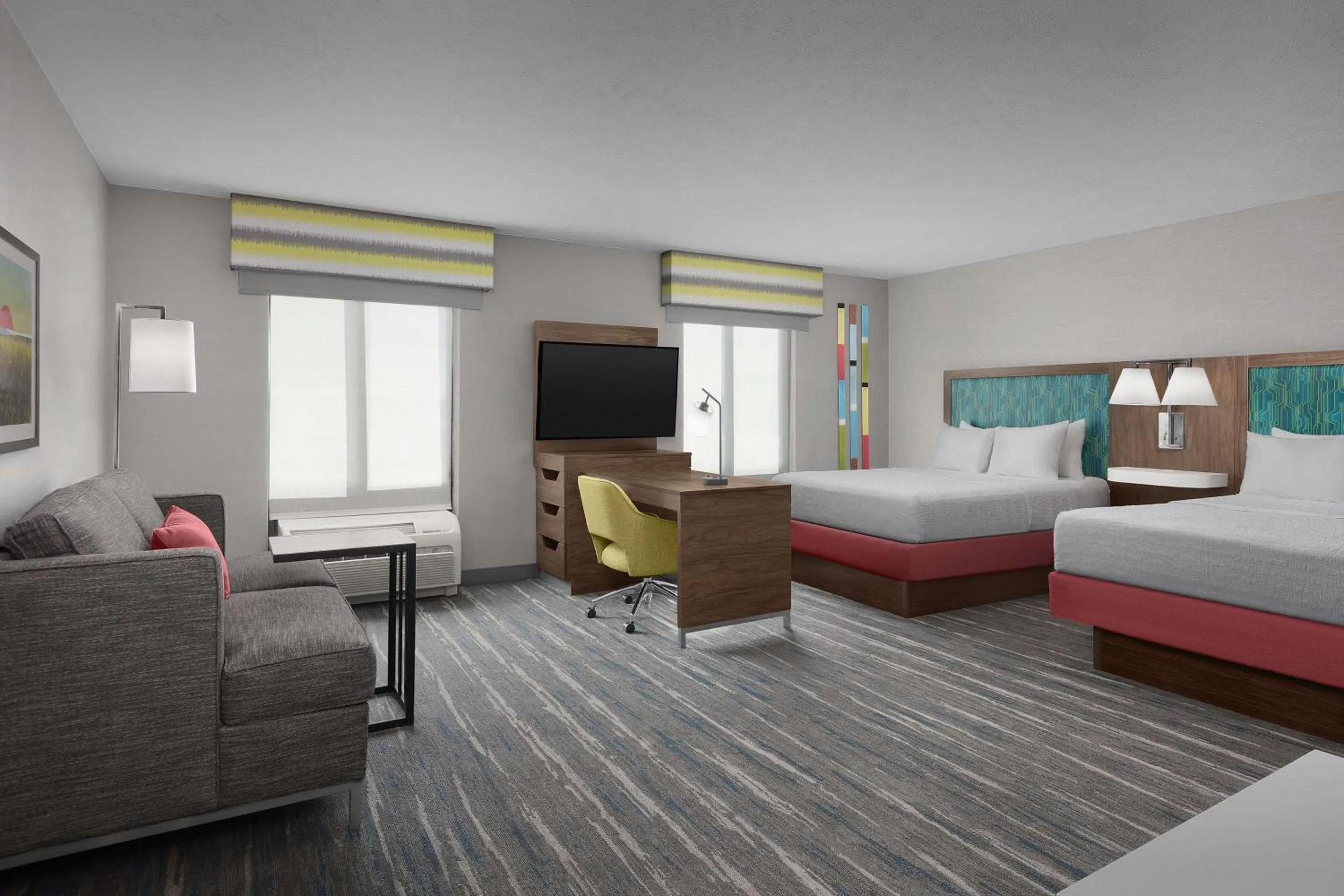 Bedroom, Bed in Hampton Inn Waterloo