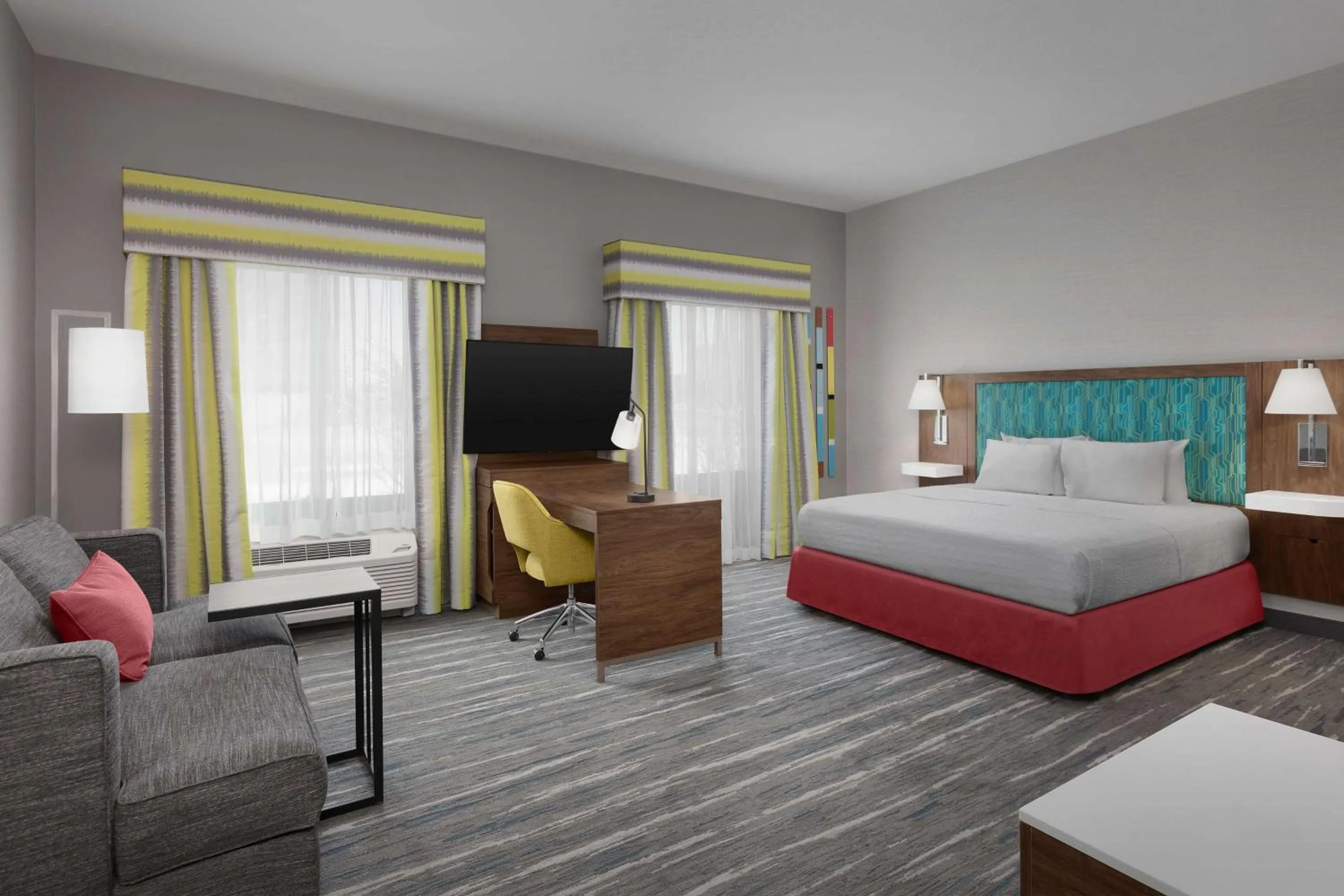 Bedroom, Bed in Hampton Inn Waterloo