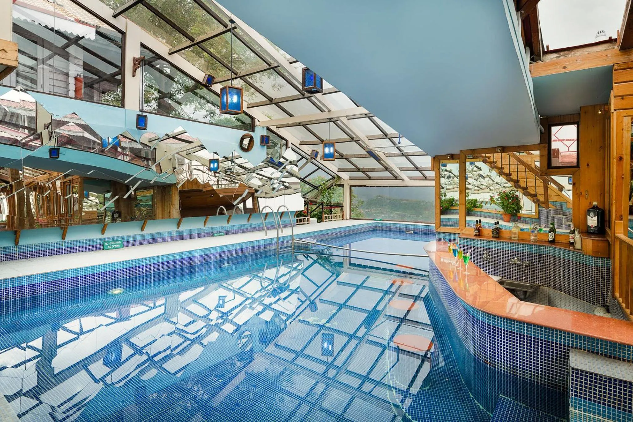 Swimming pool in The Chalets Naldehra