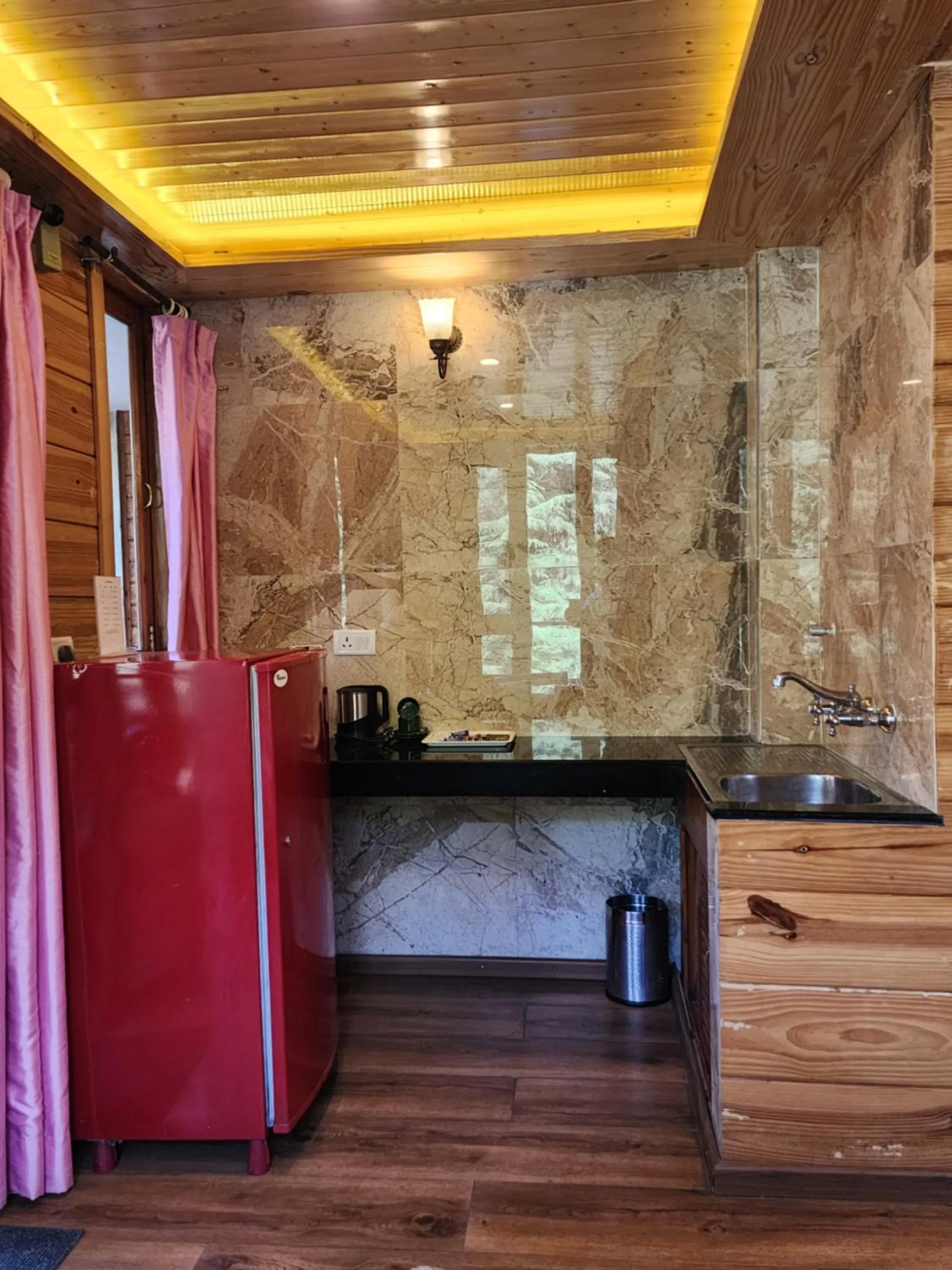 kitchen in The Chalets Naldehra