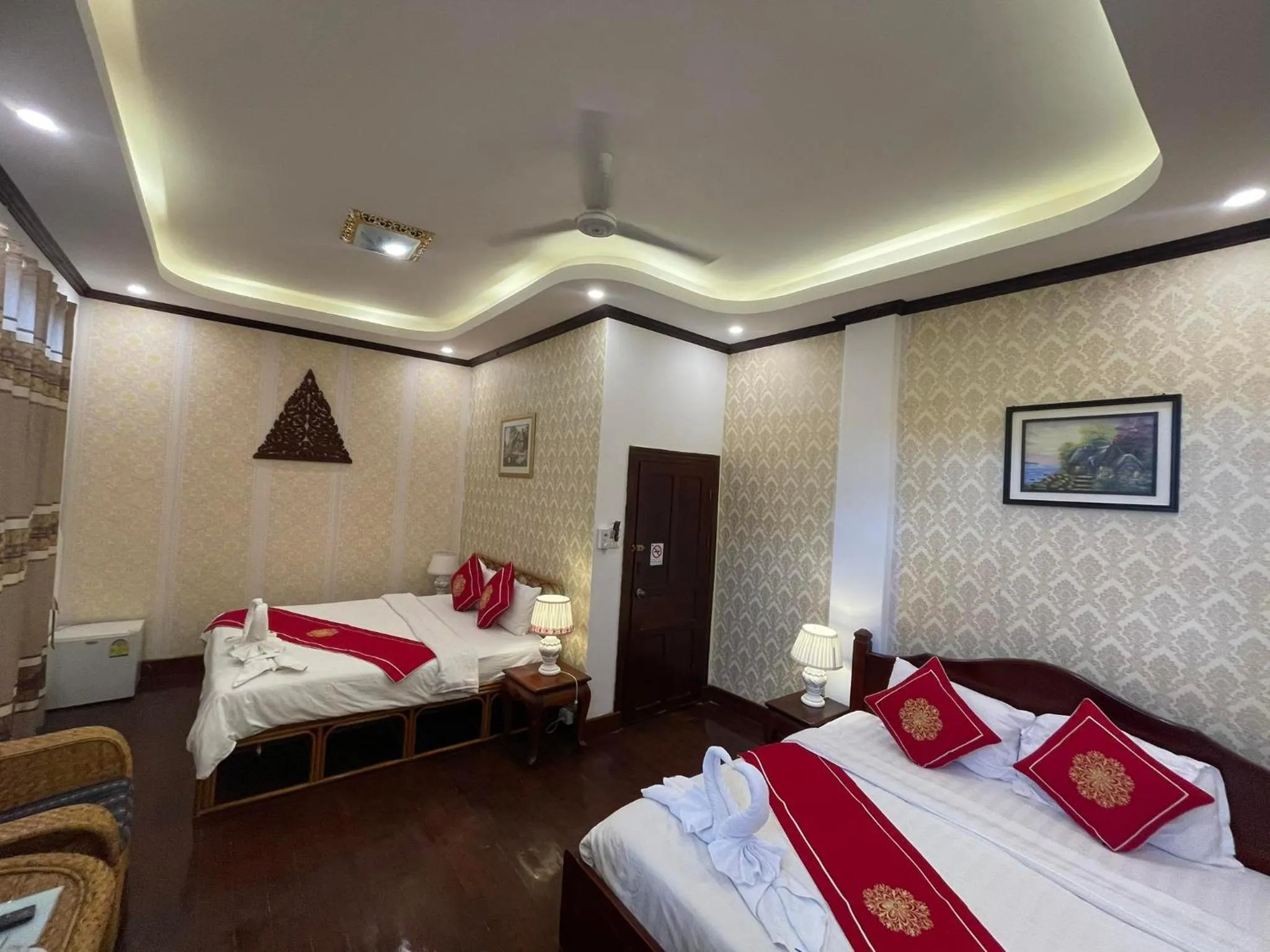 Bed in Villa Phathana Boutique Hotel