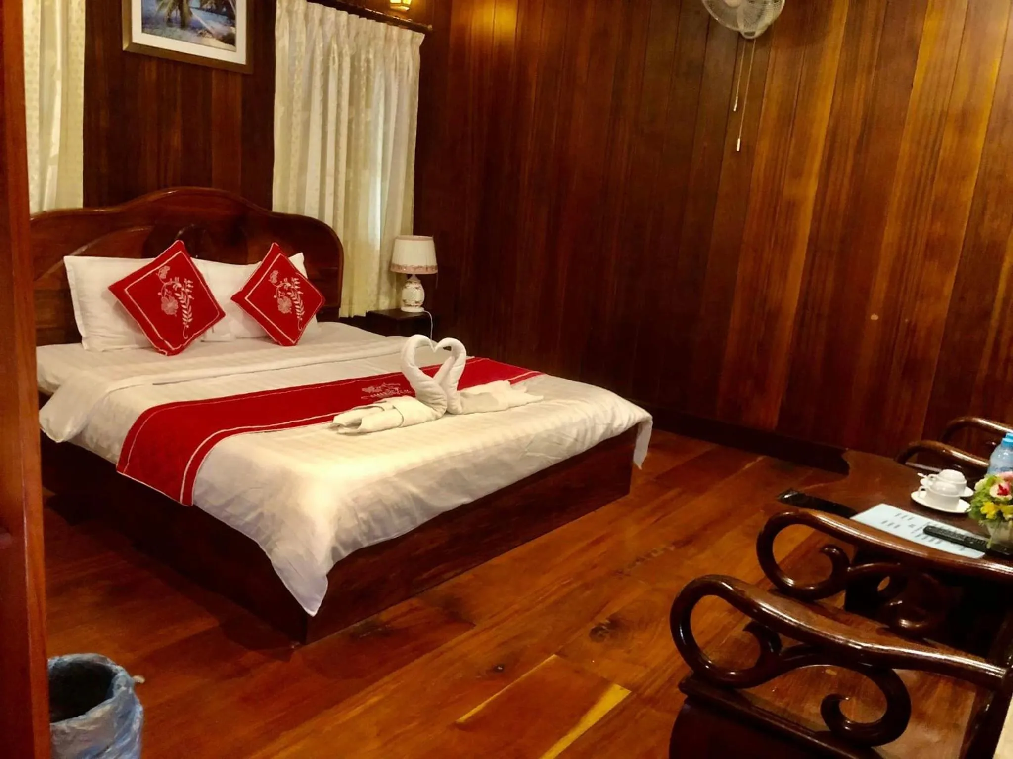Bed in Villa Phathana Boutique Hotel