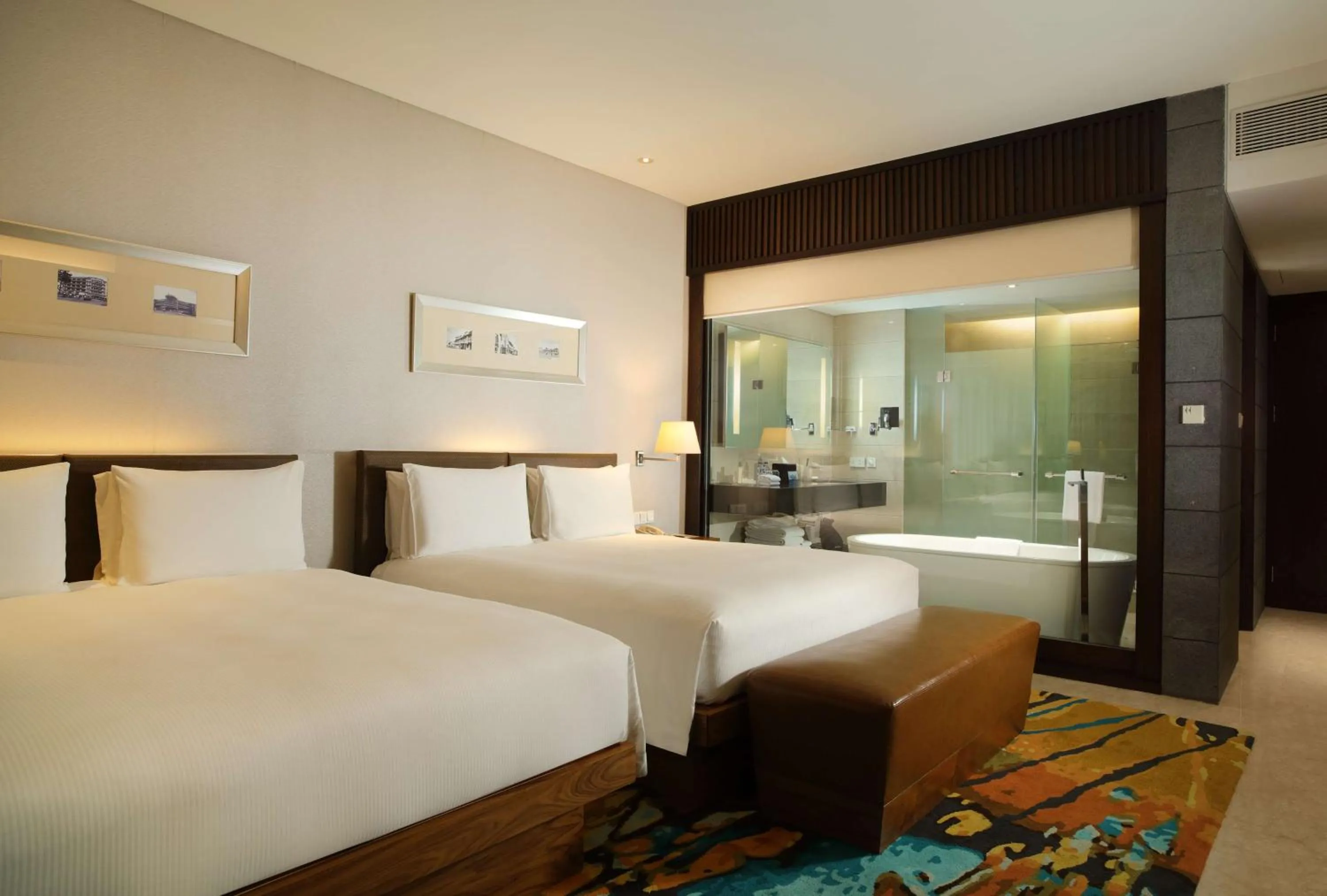 Bathroom, Bed in Hilton Bandung