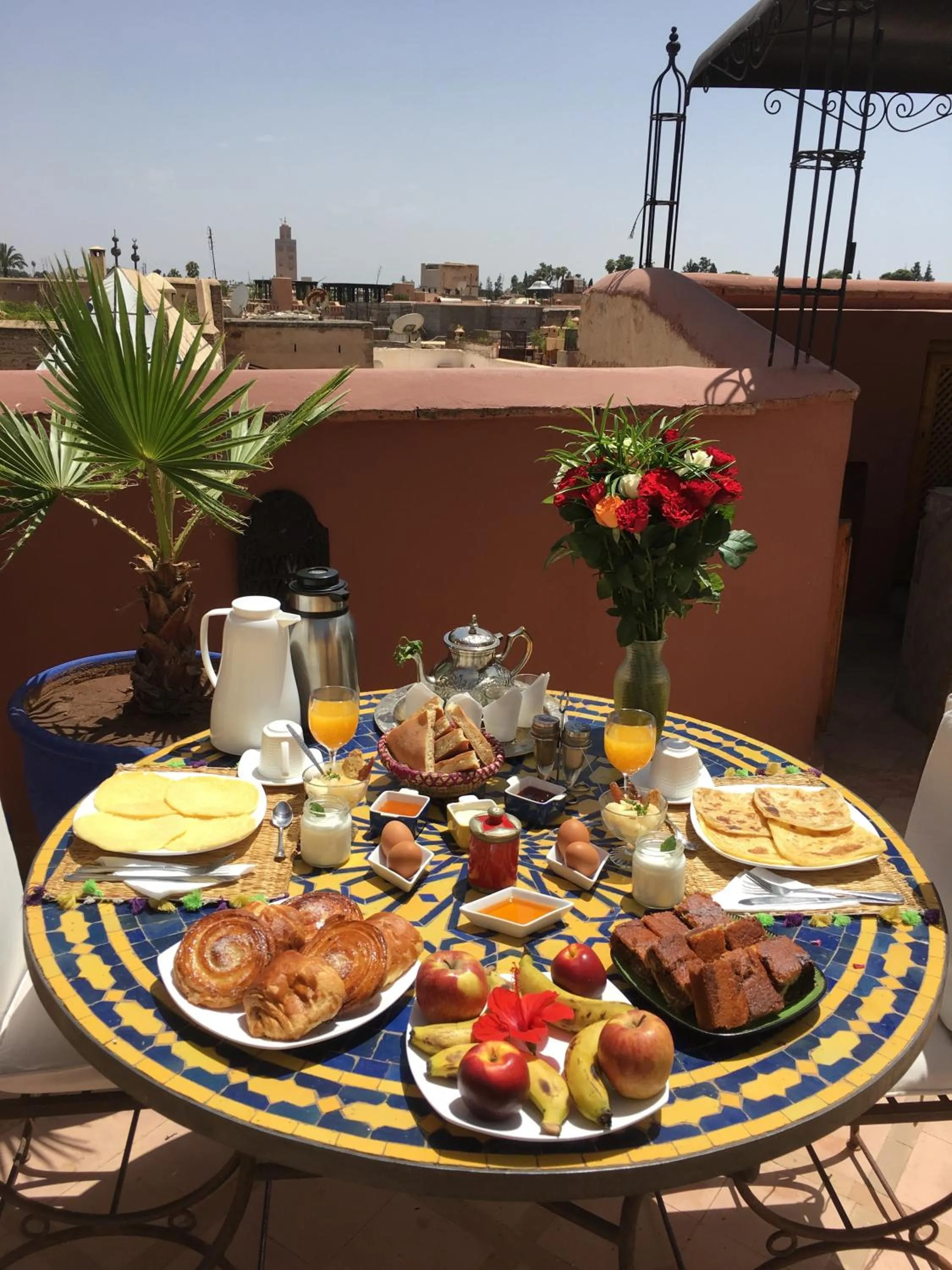 Continental breakfast in Riad Kenzo