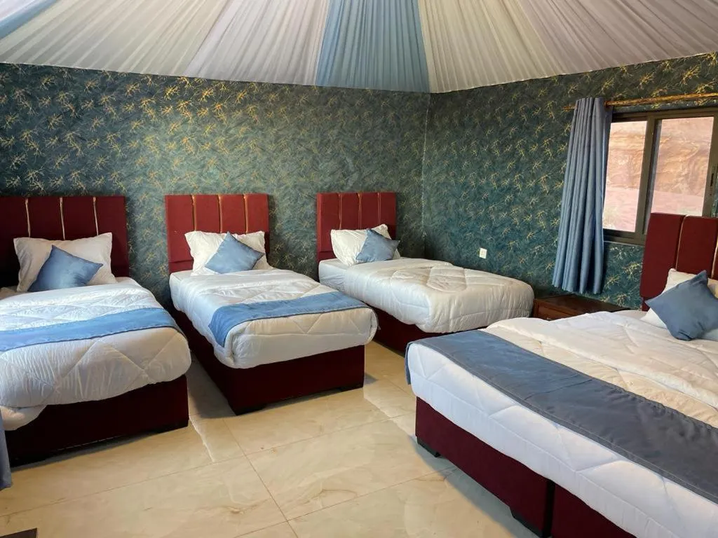 Bed in Beyond Wadi Rum Camp