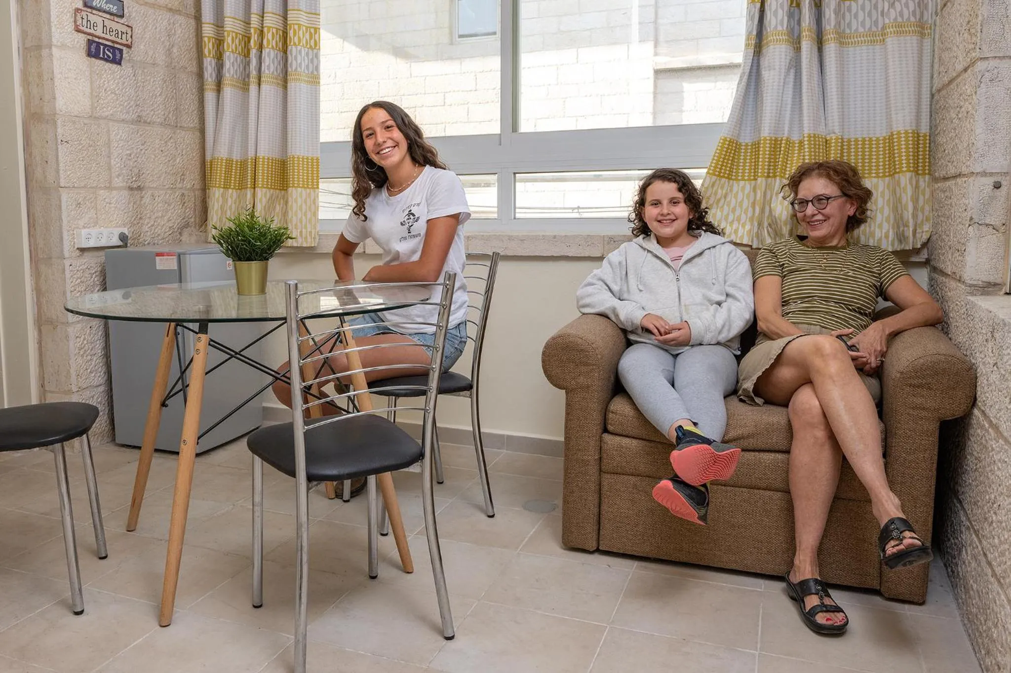 Seating area in Mike's House Jerusalem