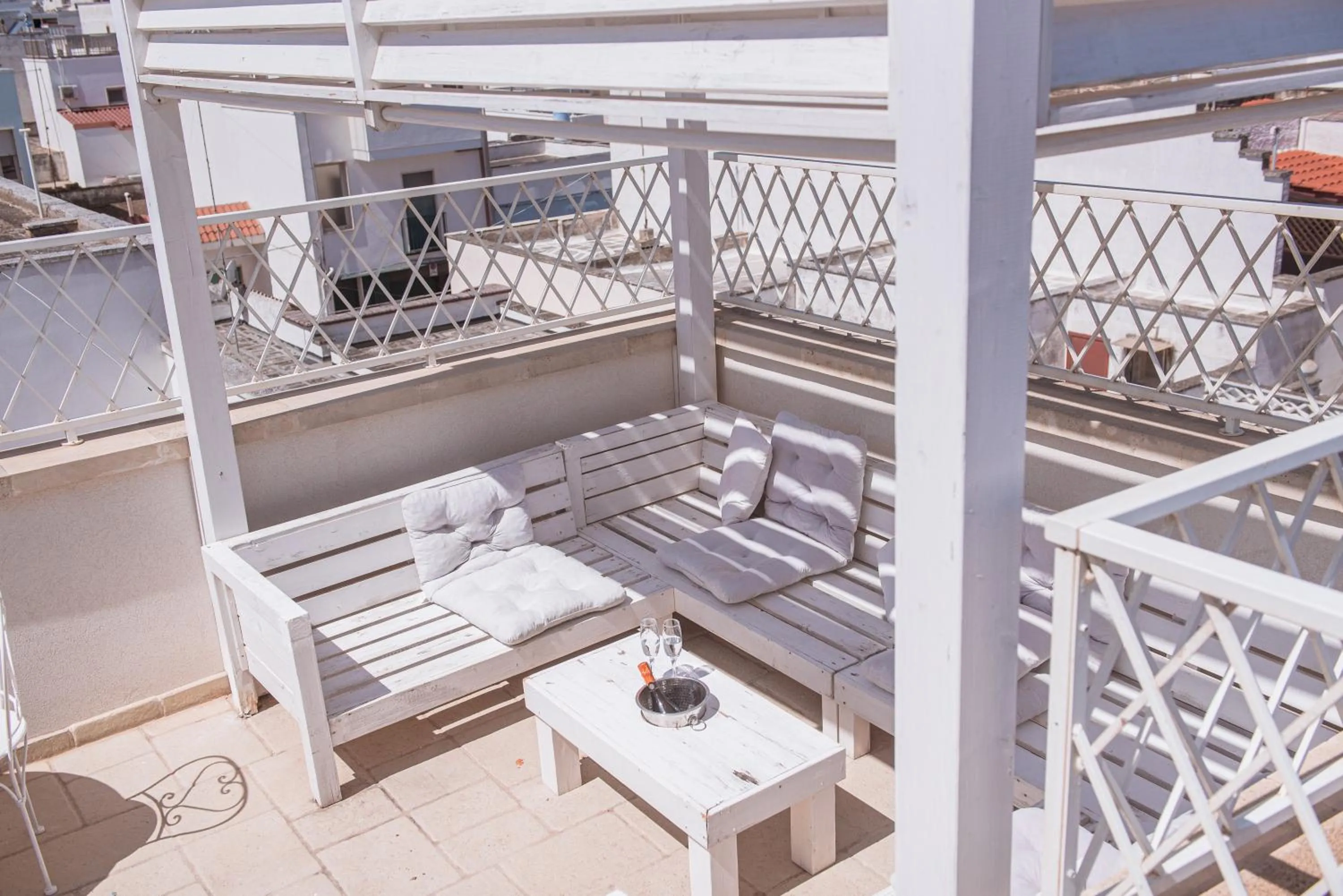 Balcony/Terrace in B&B Le Bateau Bleu Adults Only 12 plus