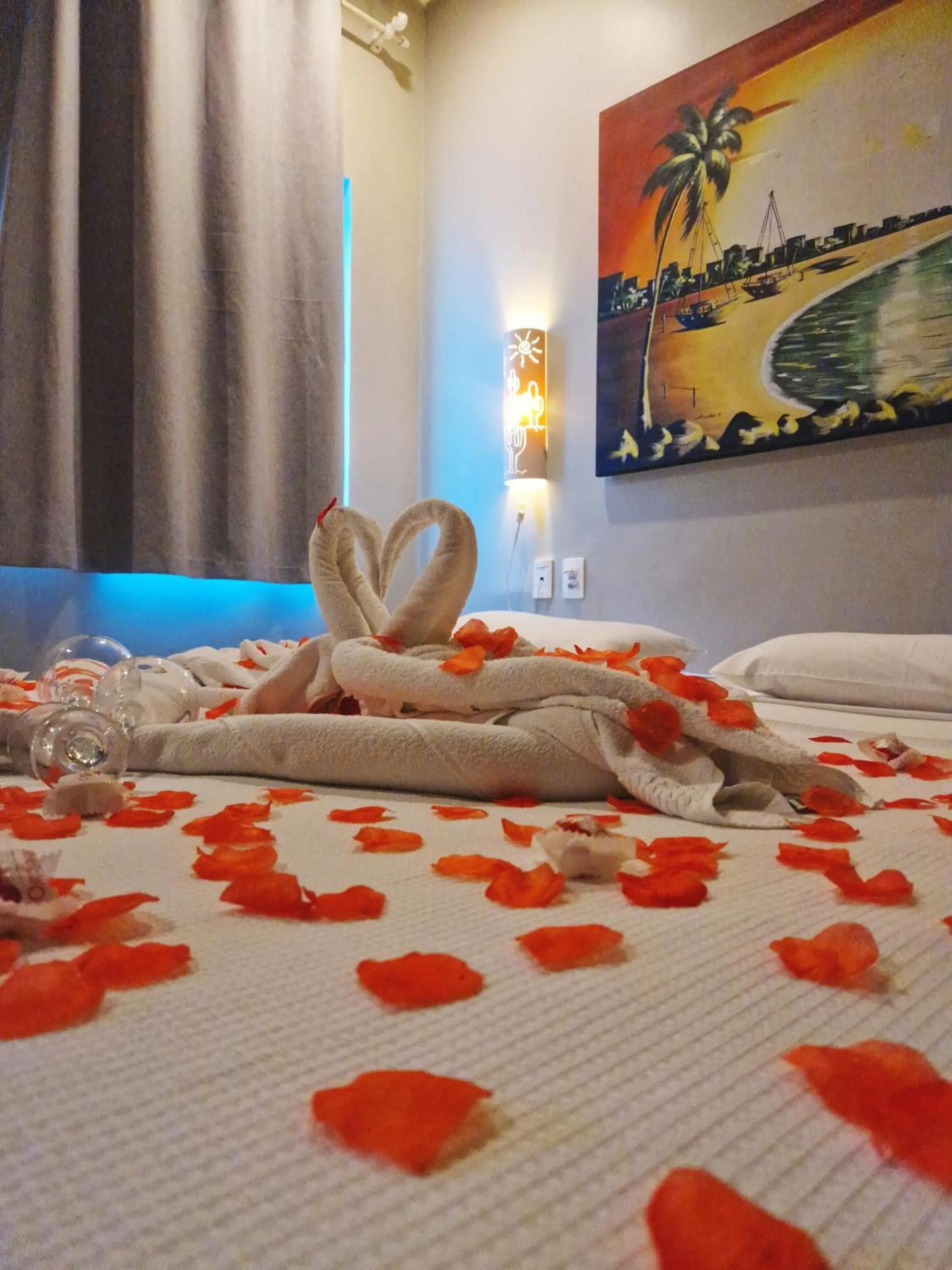 Bed in Hotel Encontro do Sol