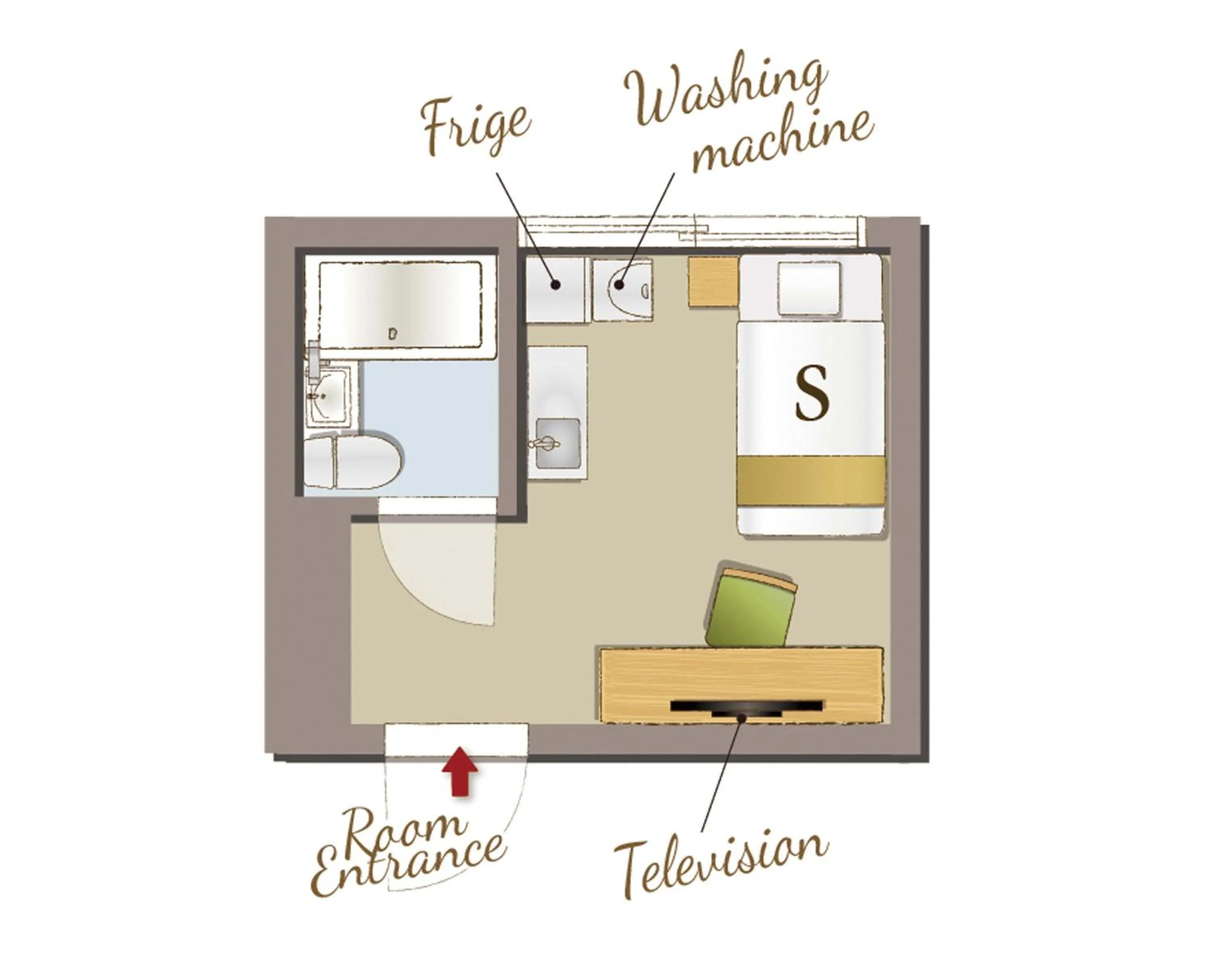 Floor plan in RESI STAY Jisco Hotel Kyoto Goshonishi