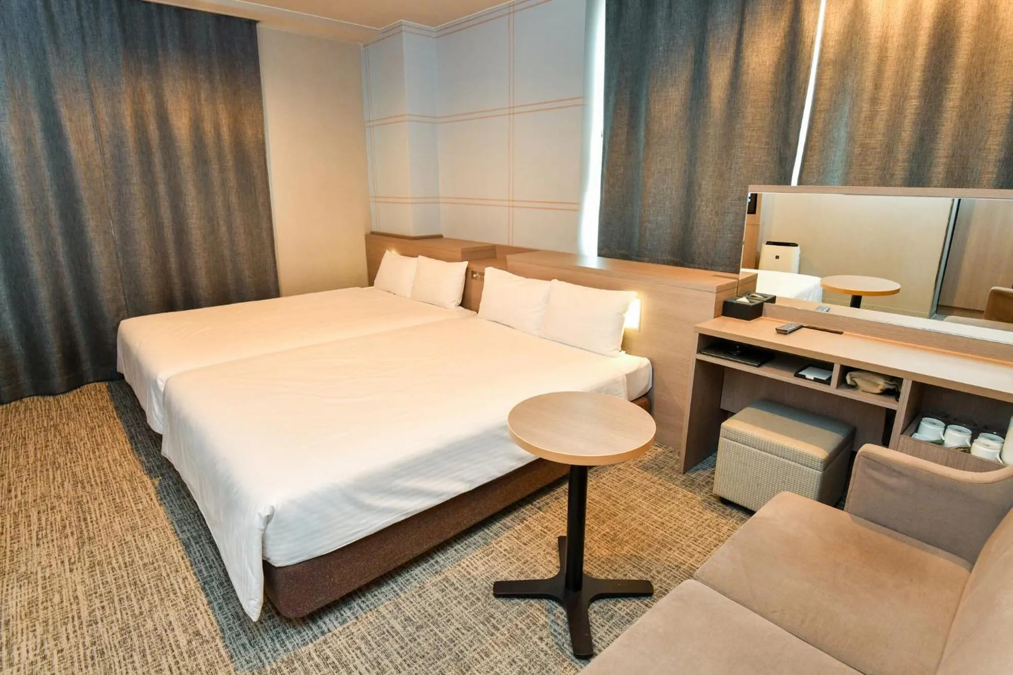Photo of the whole room, Bed in Sanco Inn Nagoya Shinkansen-guchi Annex