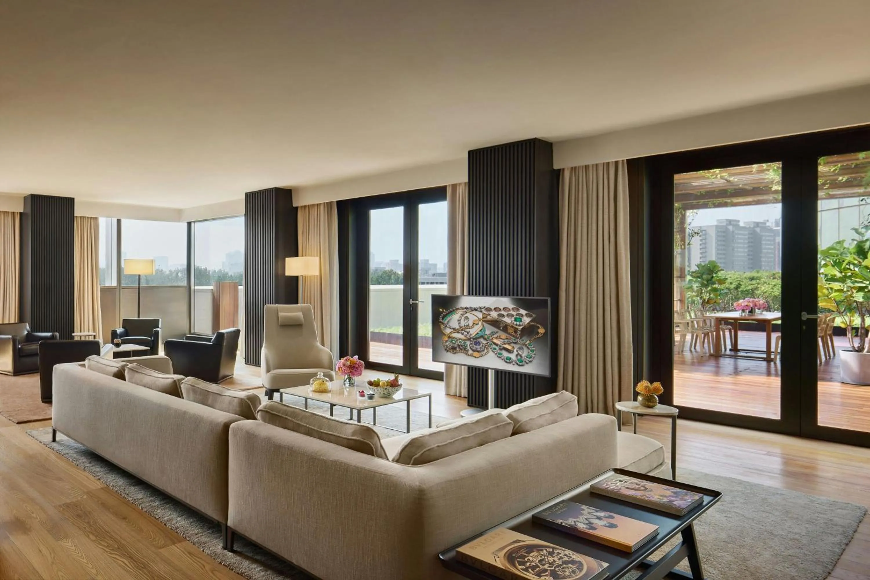 Living room in Bvlgari Hotel Beijing