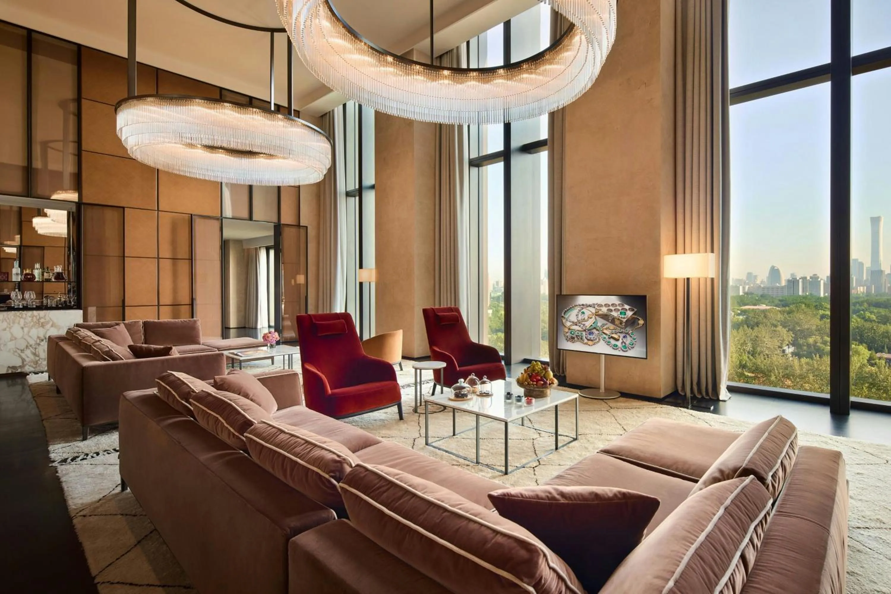 Living room in Bvlgari Hotel Beijing
