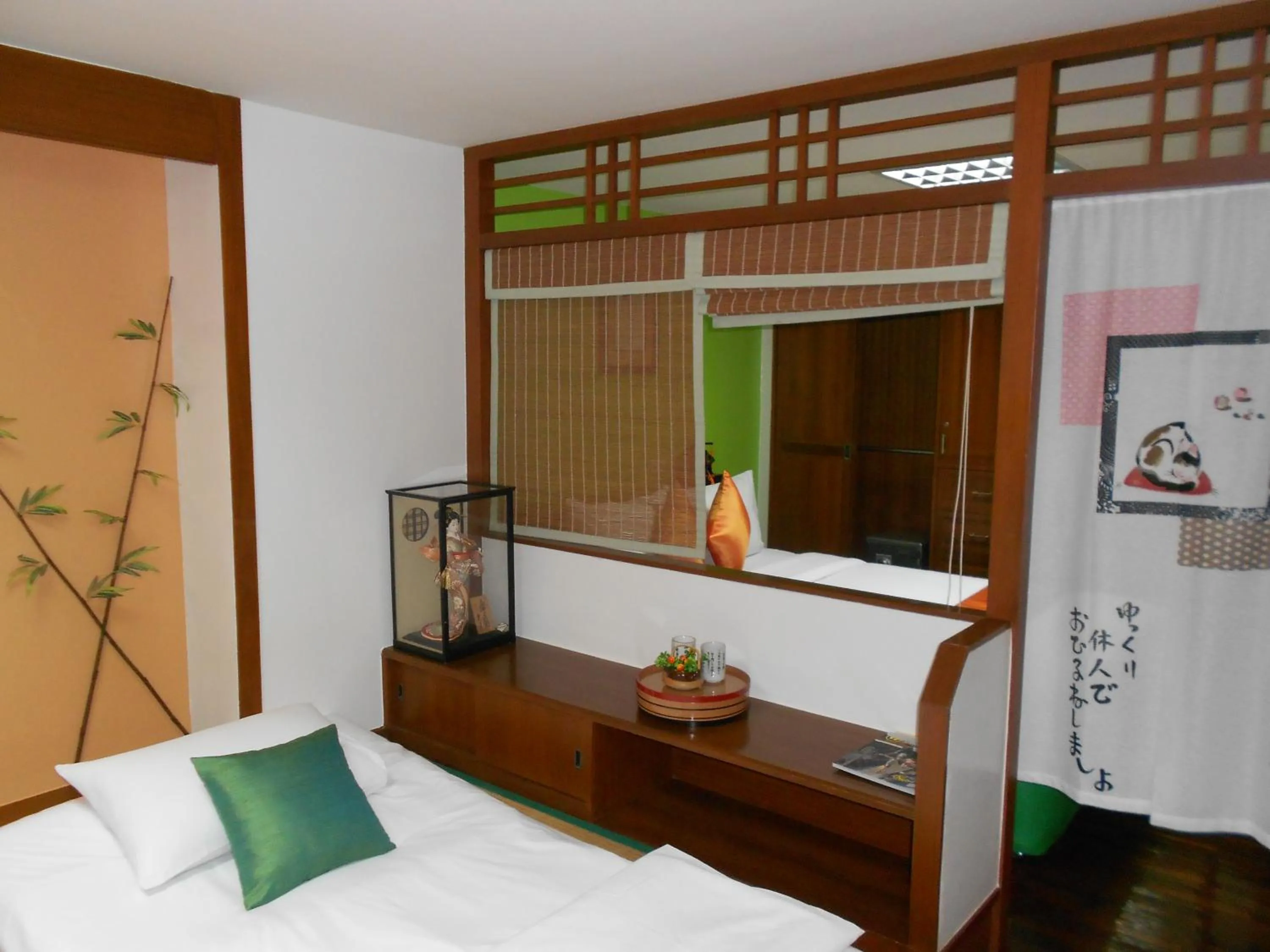 Decorative detail, Bed in B.S. Court Hotel Sathorn