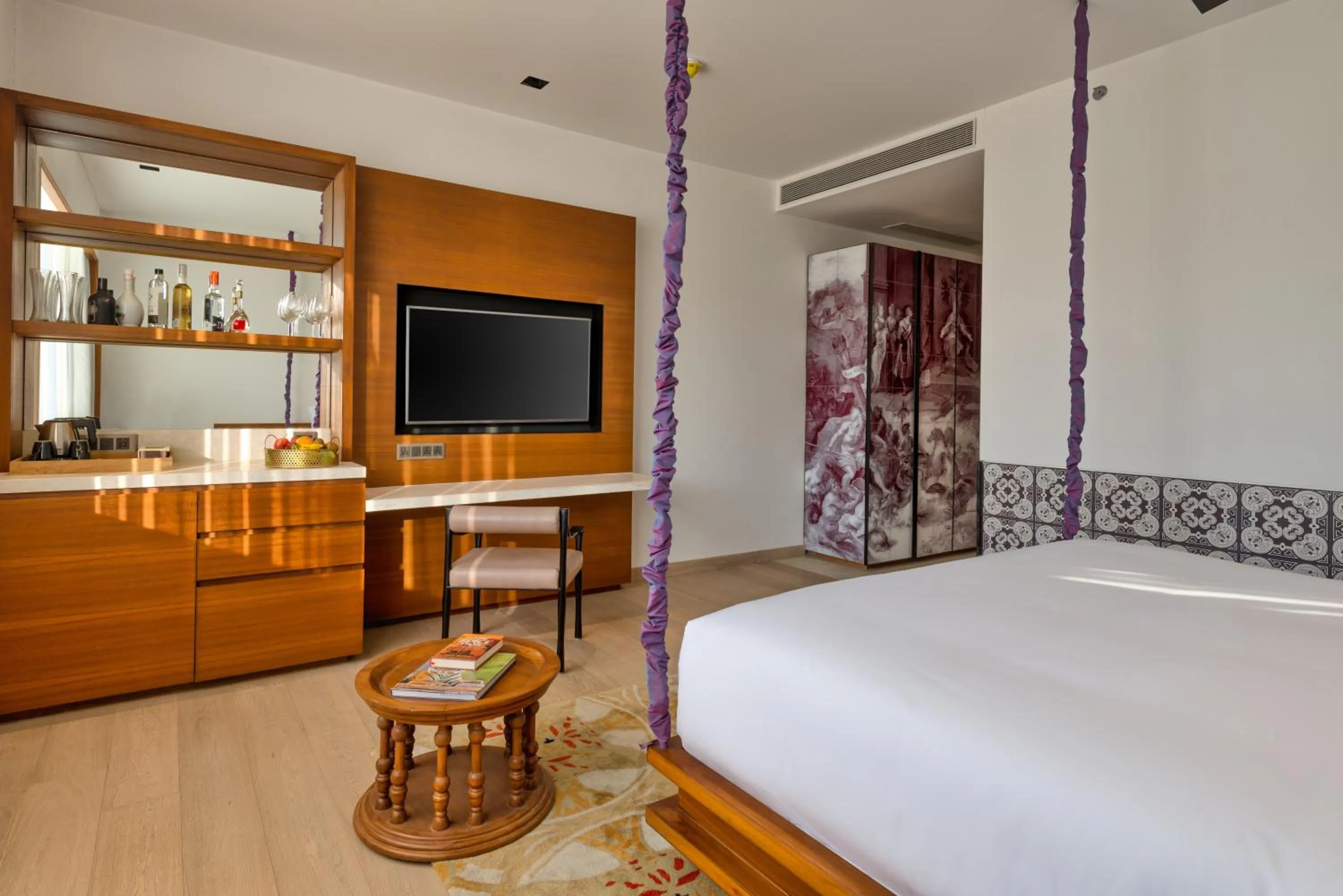 View (from property/room), Bed in Azaya Beach Resort Goa