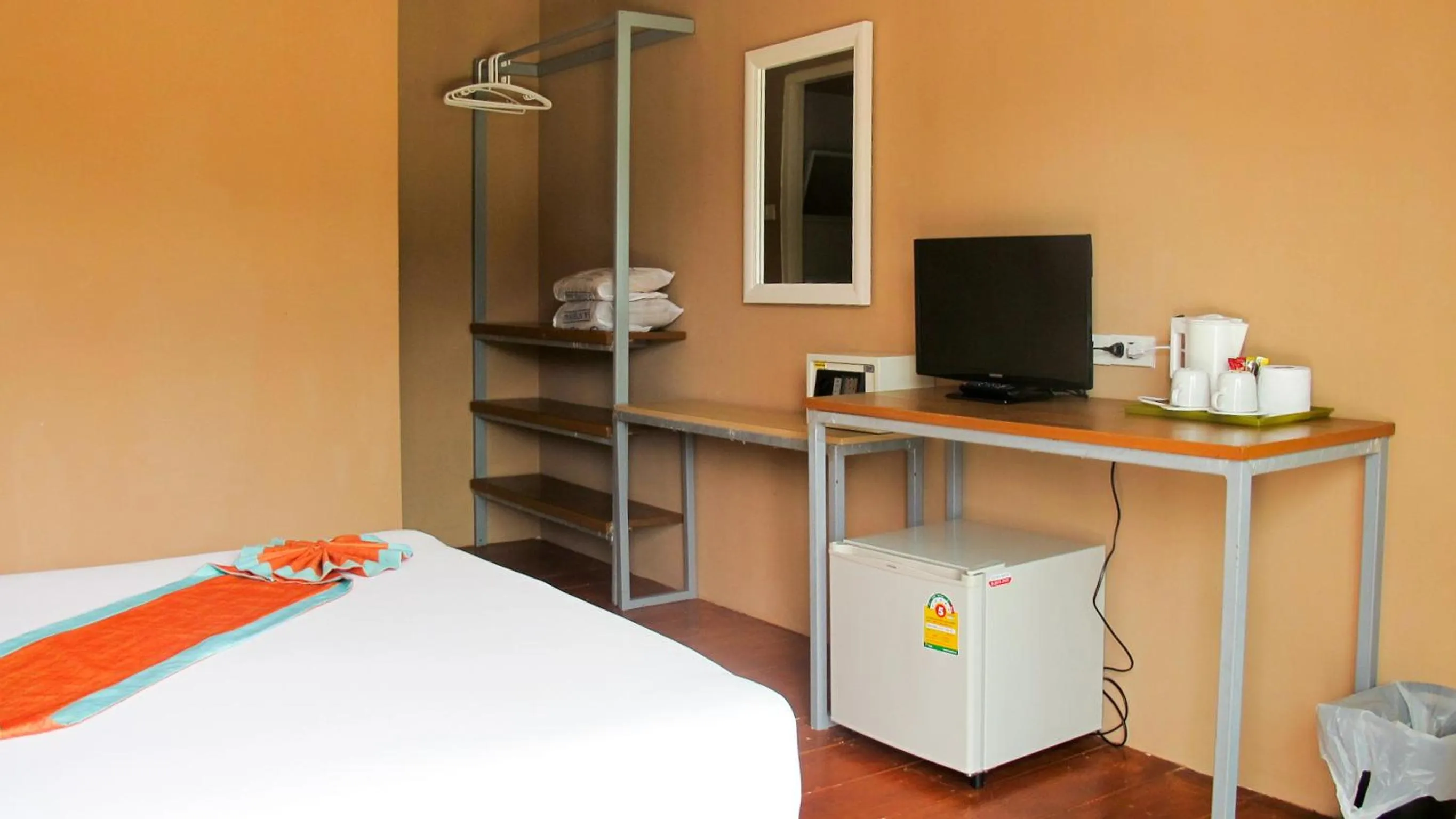 Decorative detail, Bed in Uphill Cottage