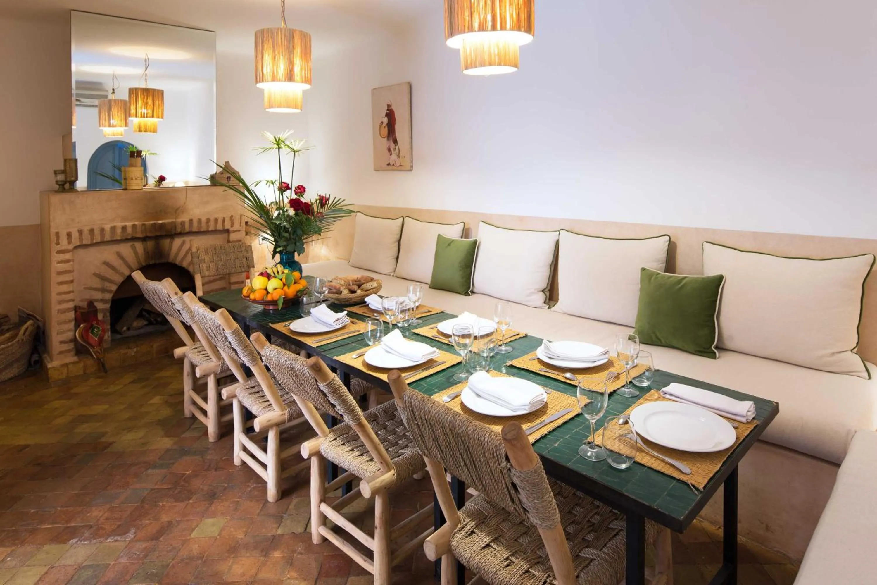 Dining area in Riad Assala