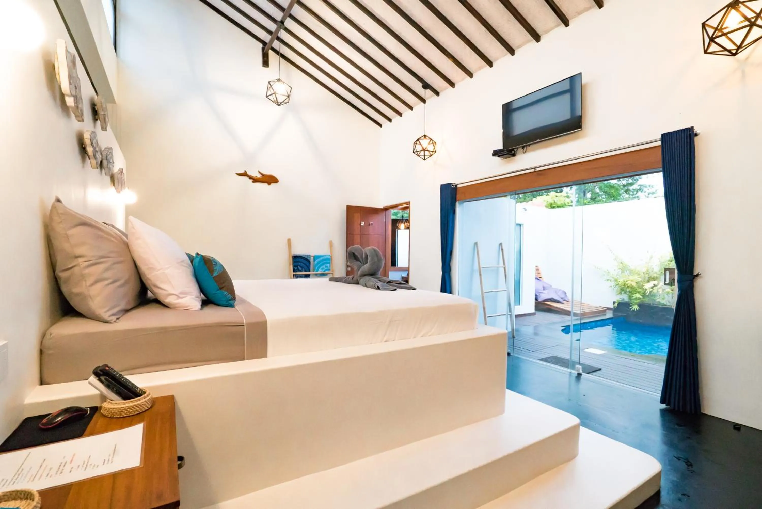 Bed in Stay Shark Villas Gili Air