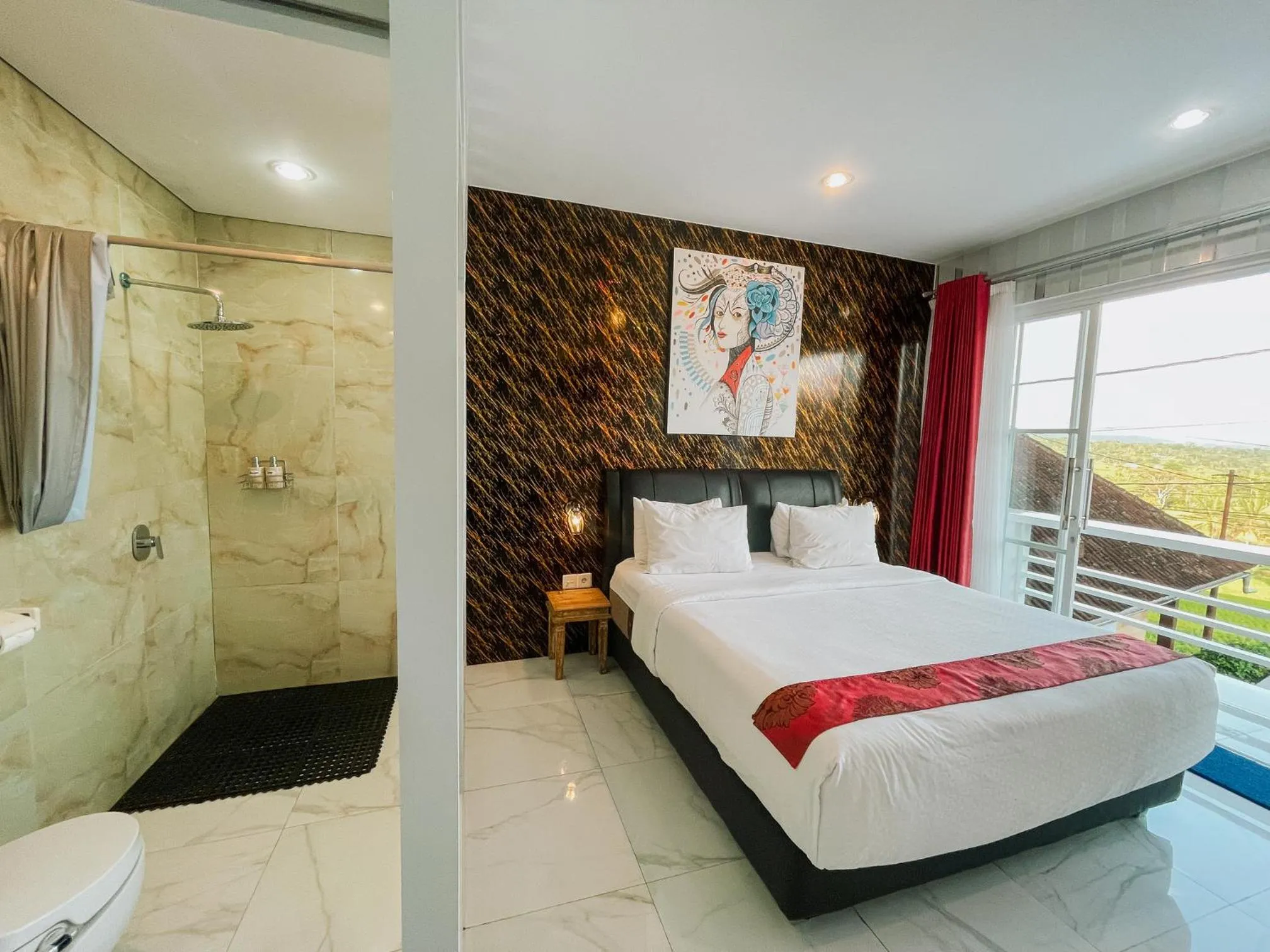 Bathroom, Bed in Bhuana Agung Villa and Restaurant