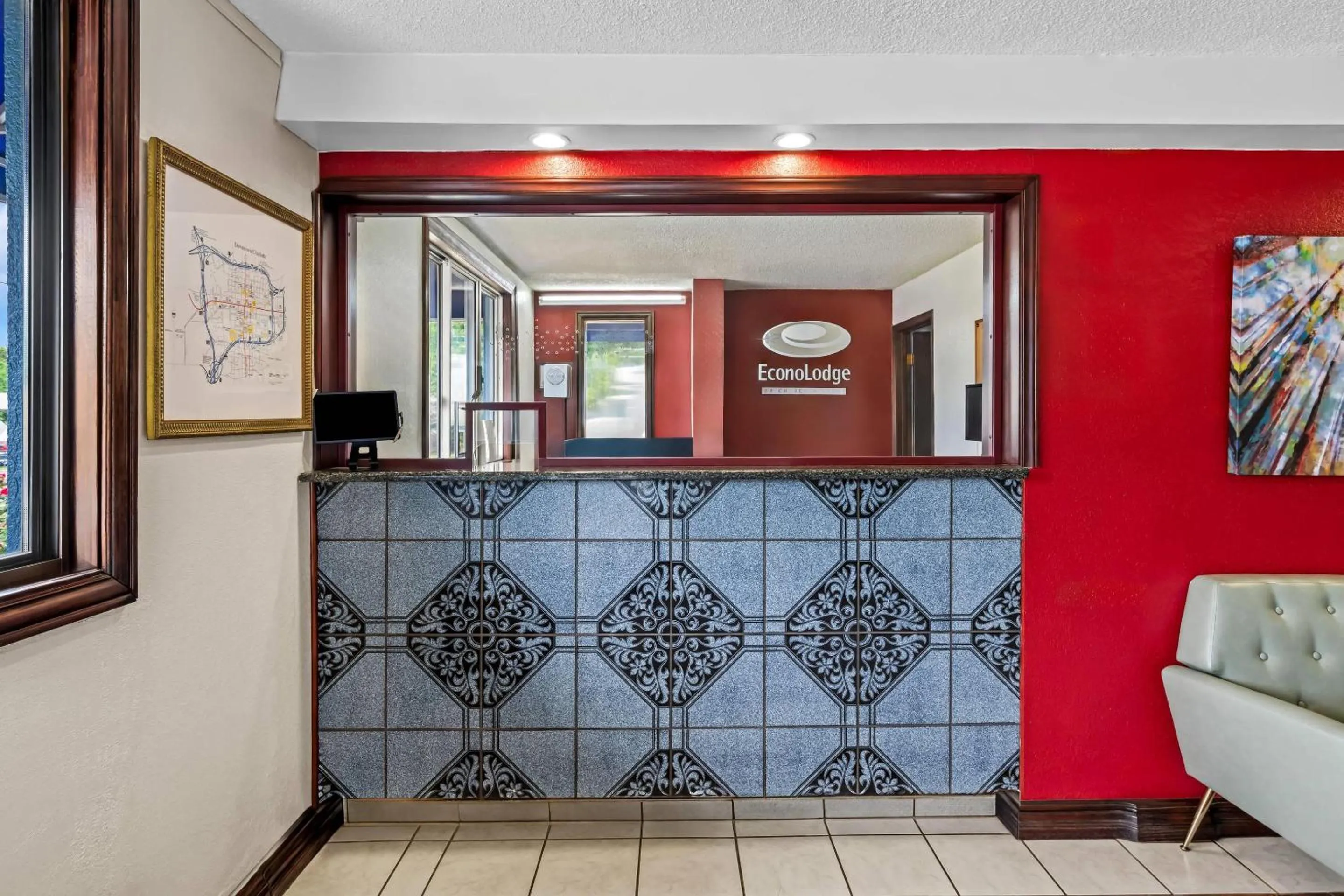 Lobby or reception in Econo Lodge Charlotte Airport Area