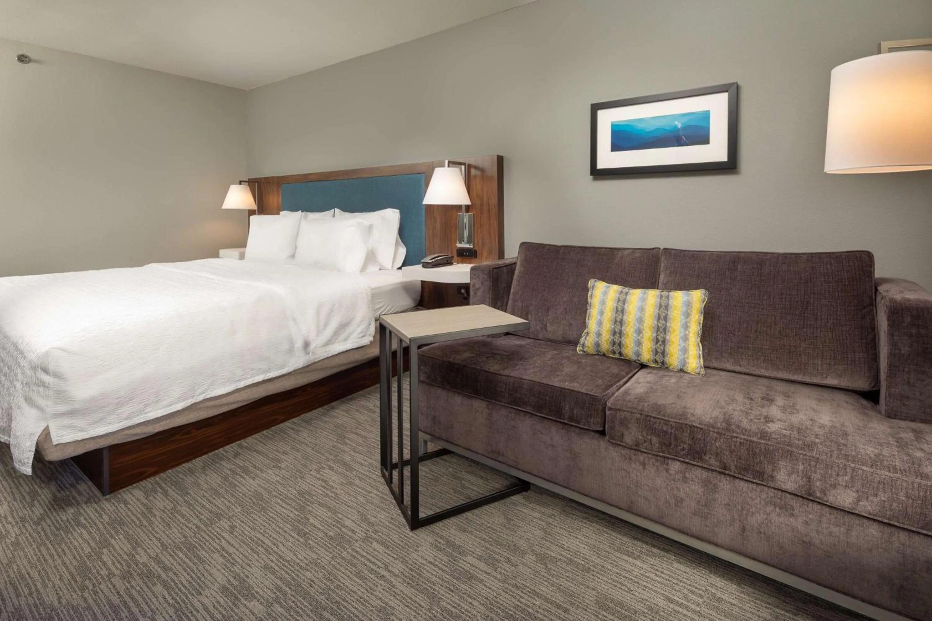 Bed in Hampton Inn Asheville-Tunnel Road