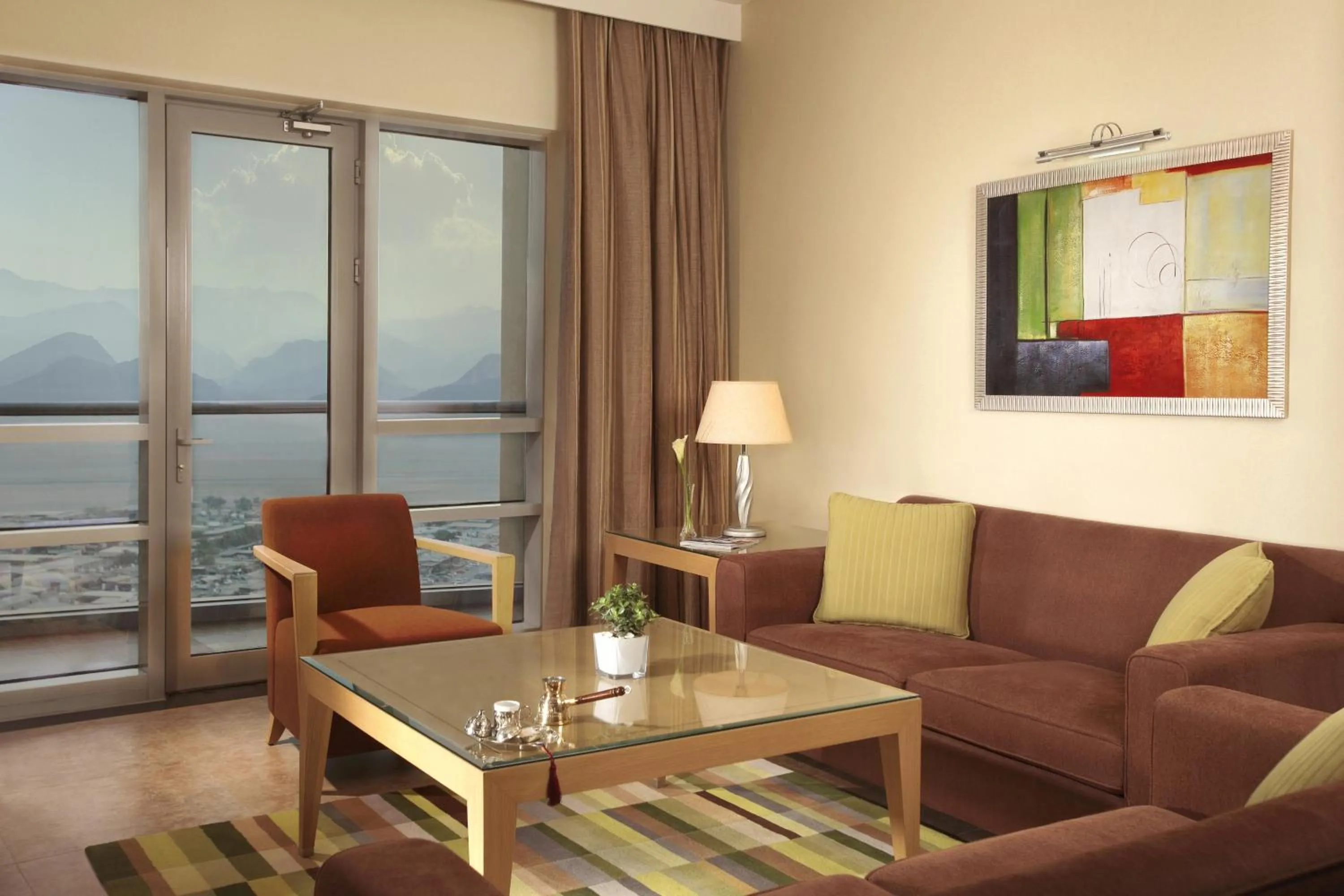 Living room in Nour Arjaan by Rotana-Fujairah