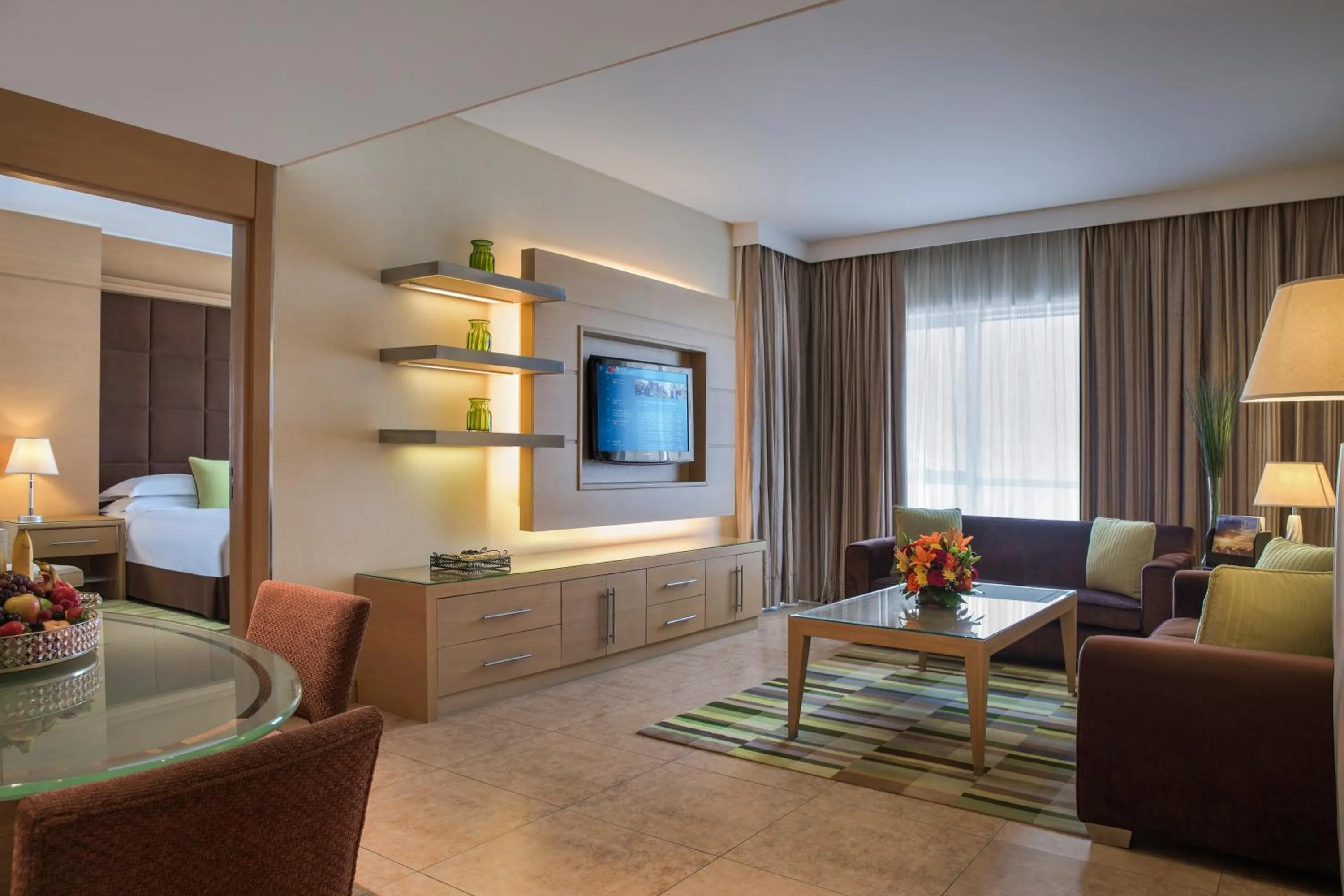 Living room in Nour Arjaan by Rotana-Fujairah