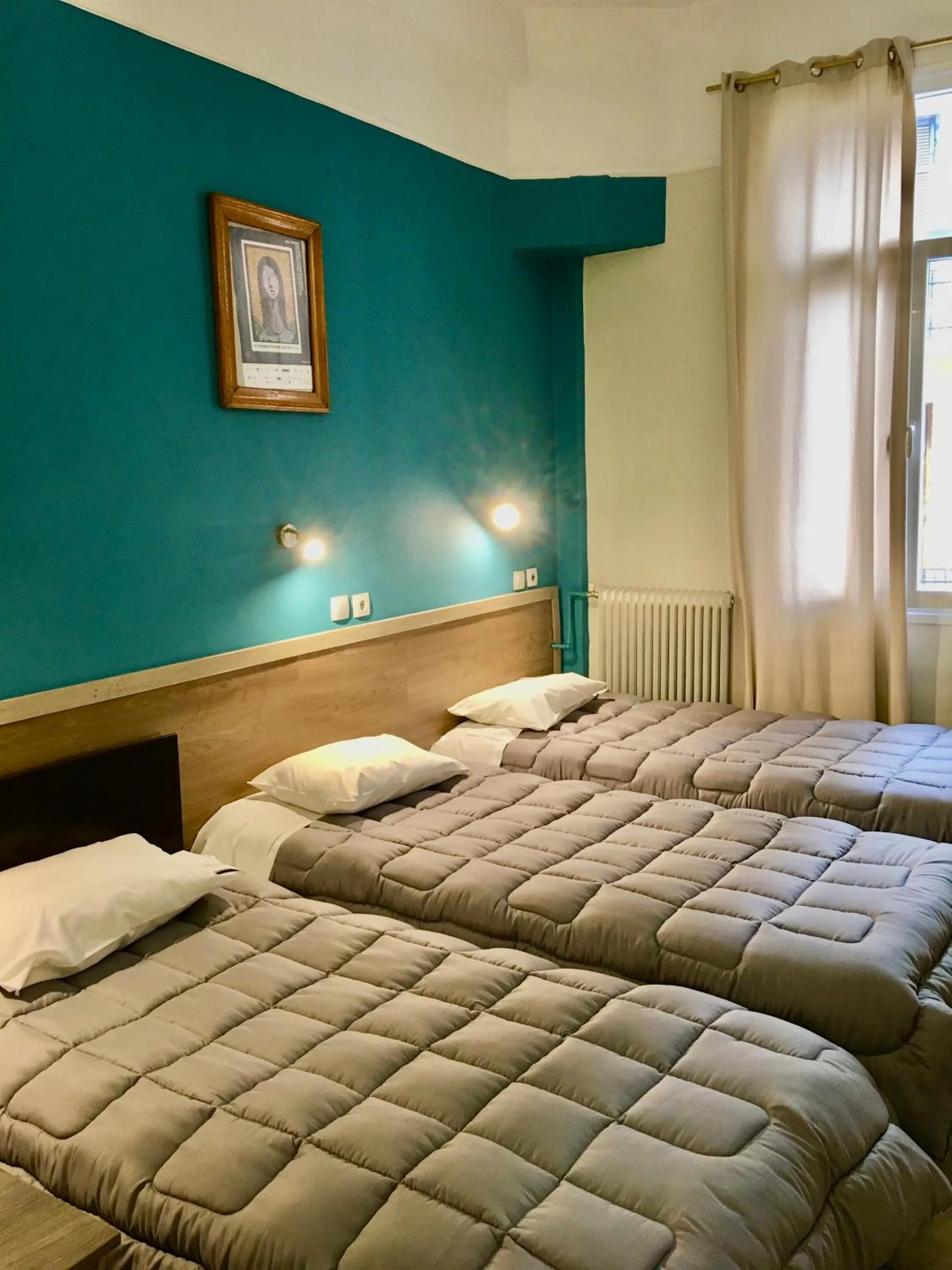 Bed in Hotel Kastoria