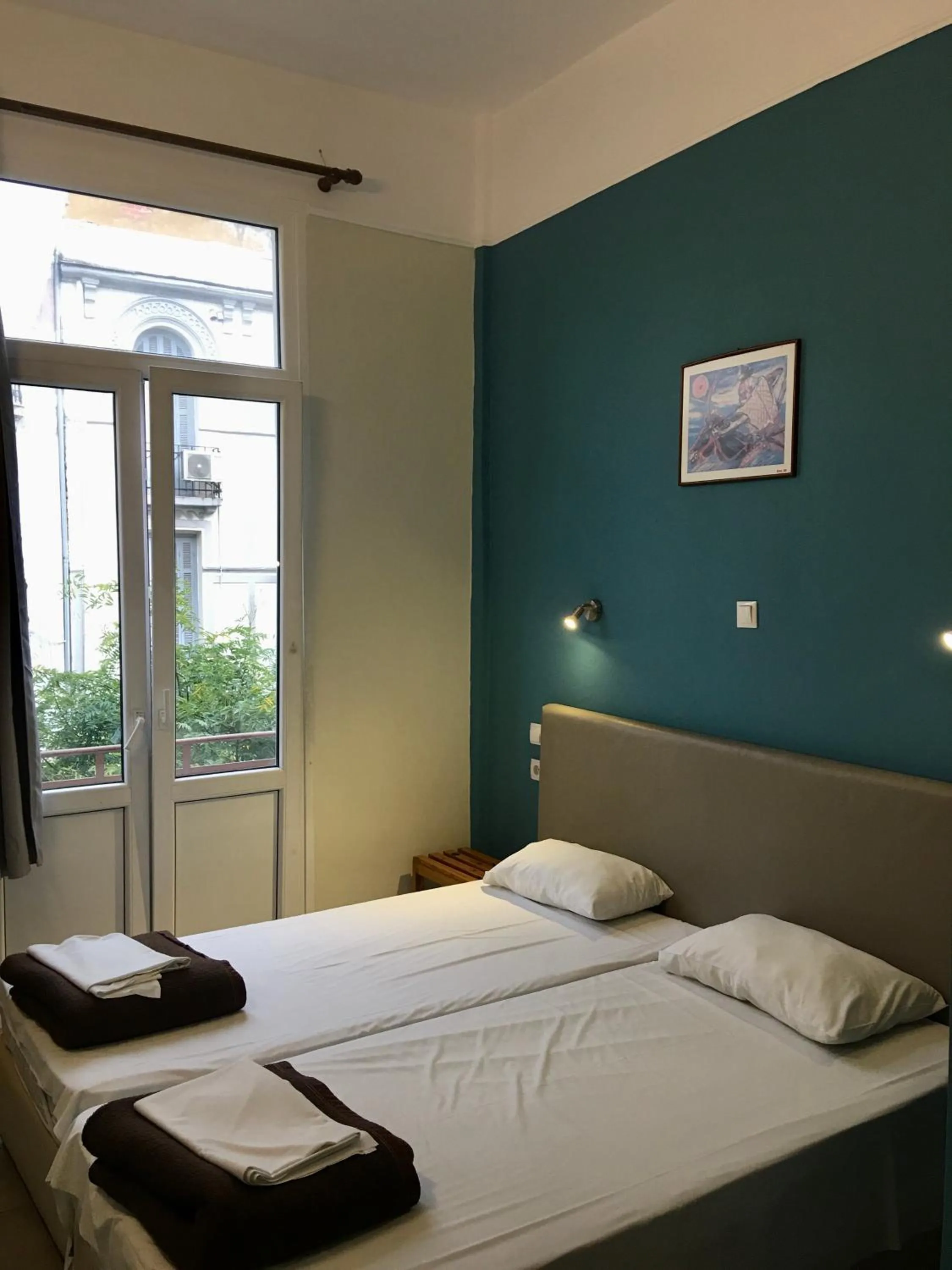 Bed in Hotel Kastoria