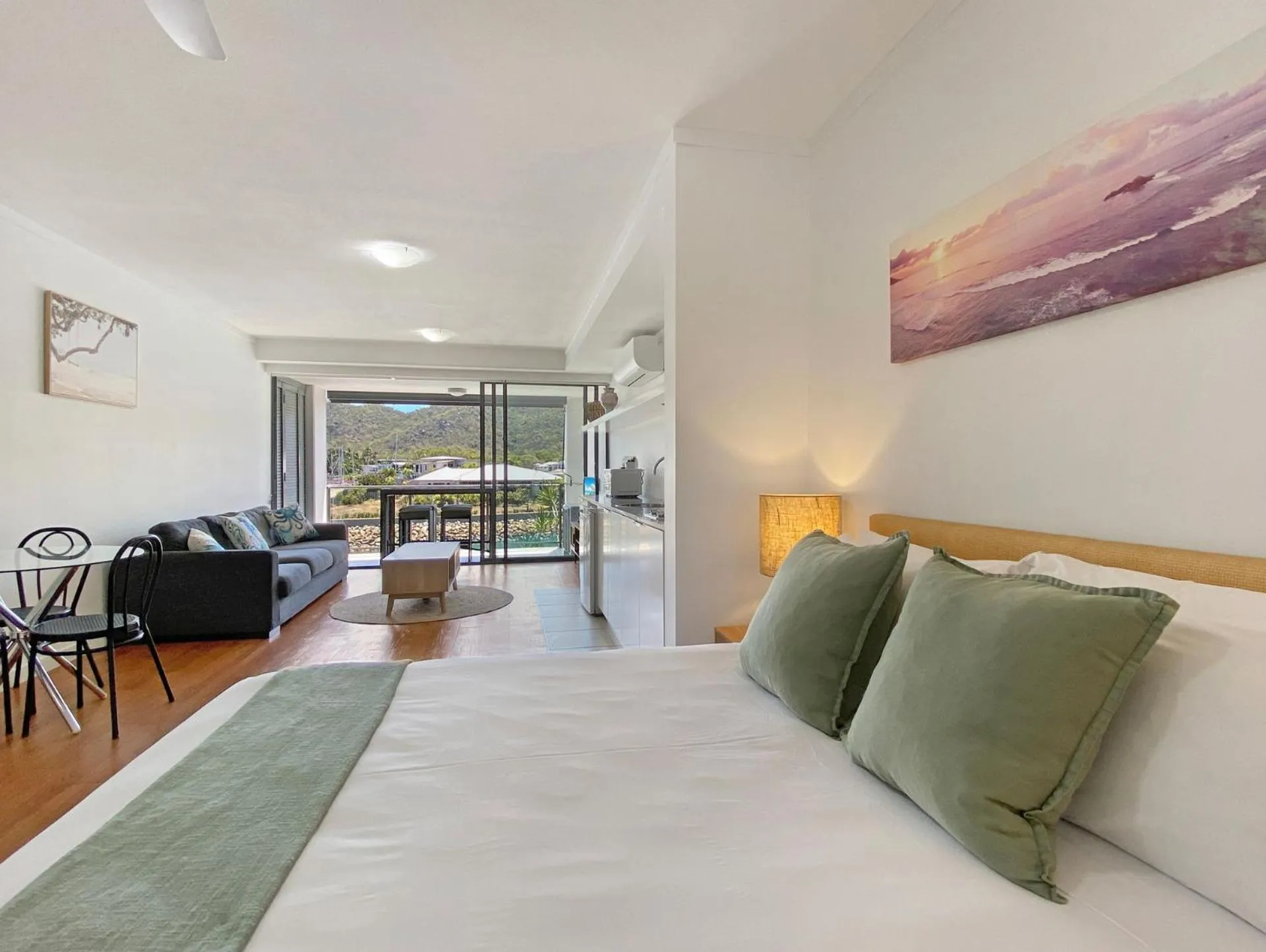 Bed in Blue on Blue Superior Studio Room 1221