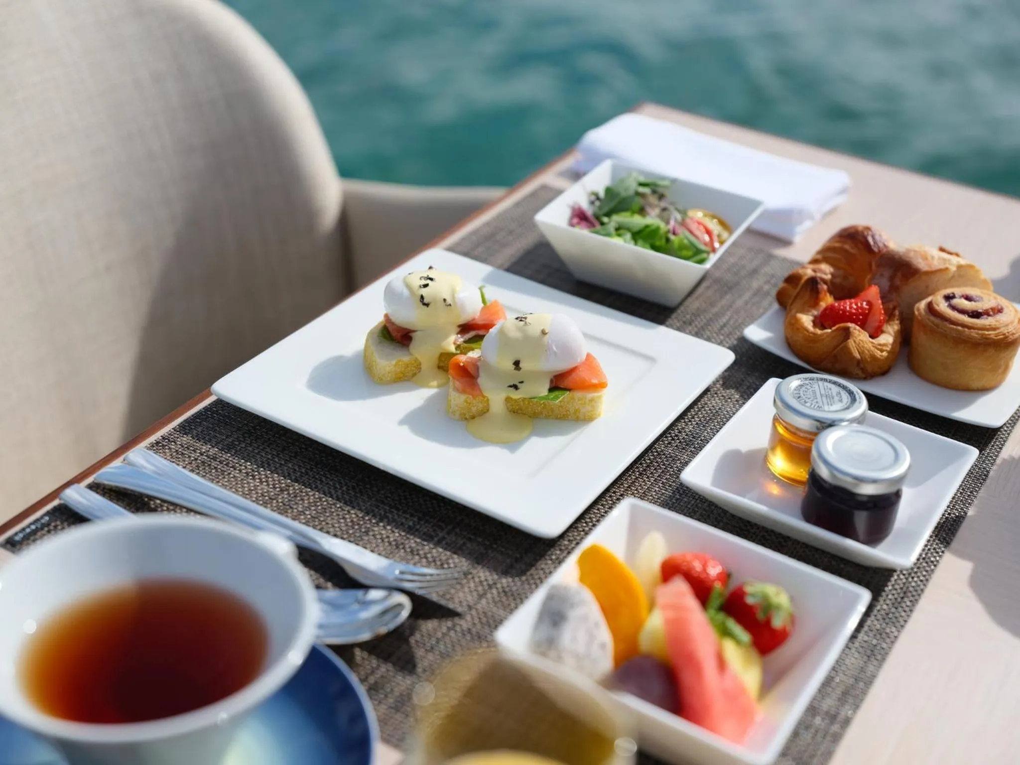 Breakfast in ANA InterContinental Manza Beach Resort by IHG
