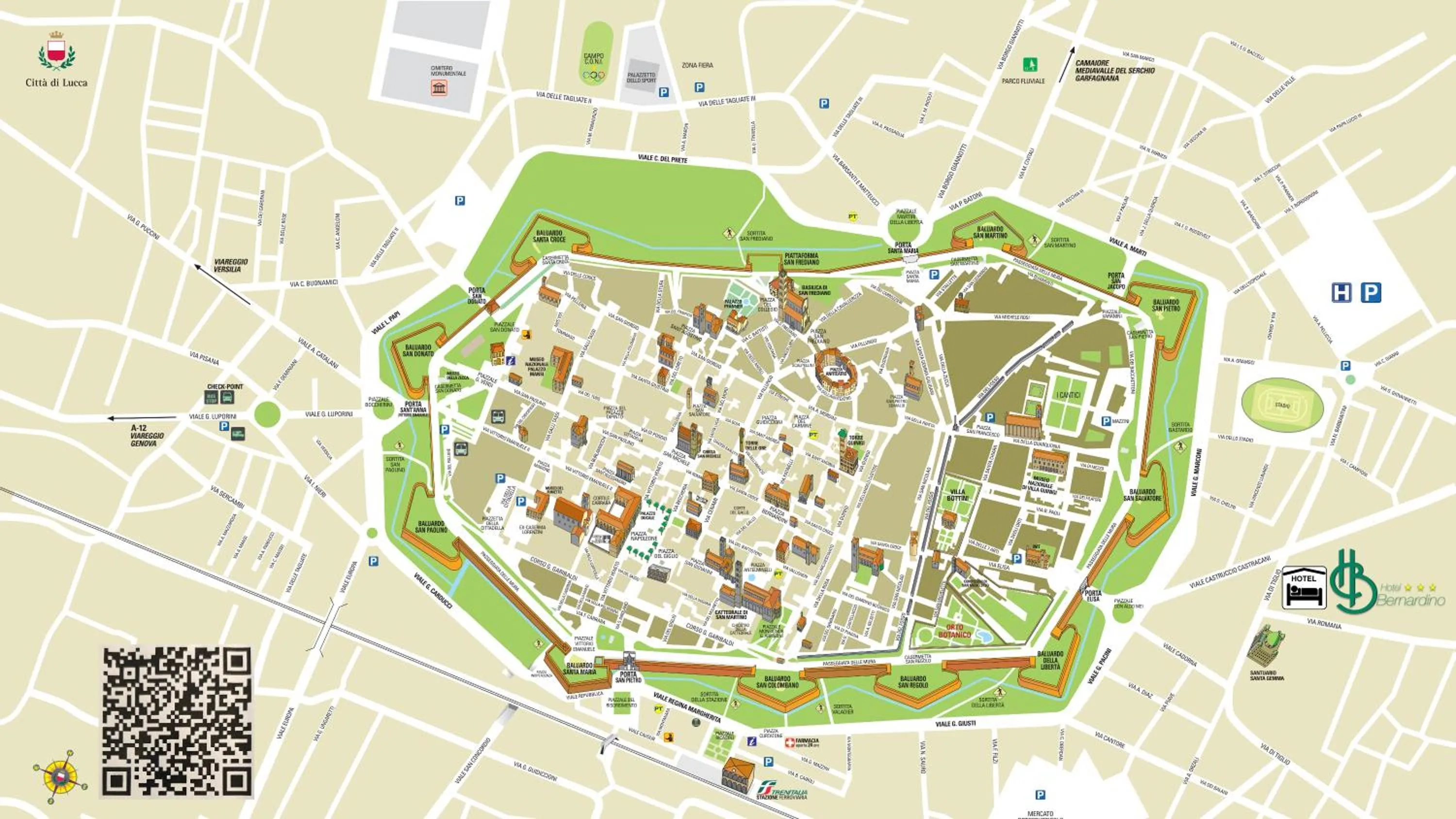 Floor plan in Hotel Bernardino