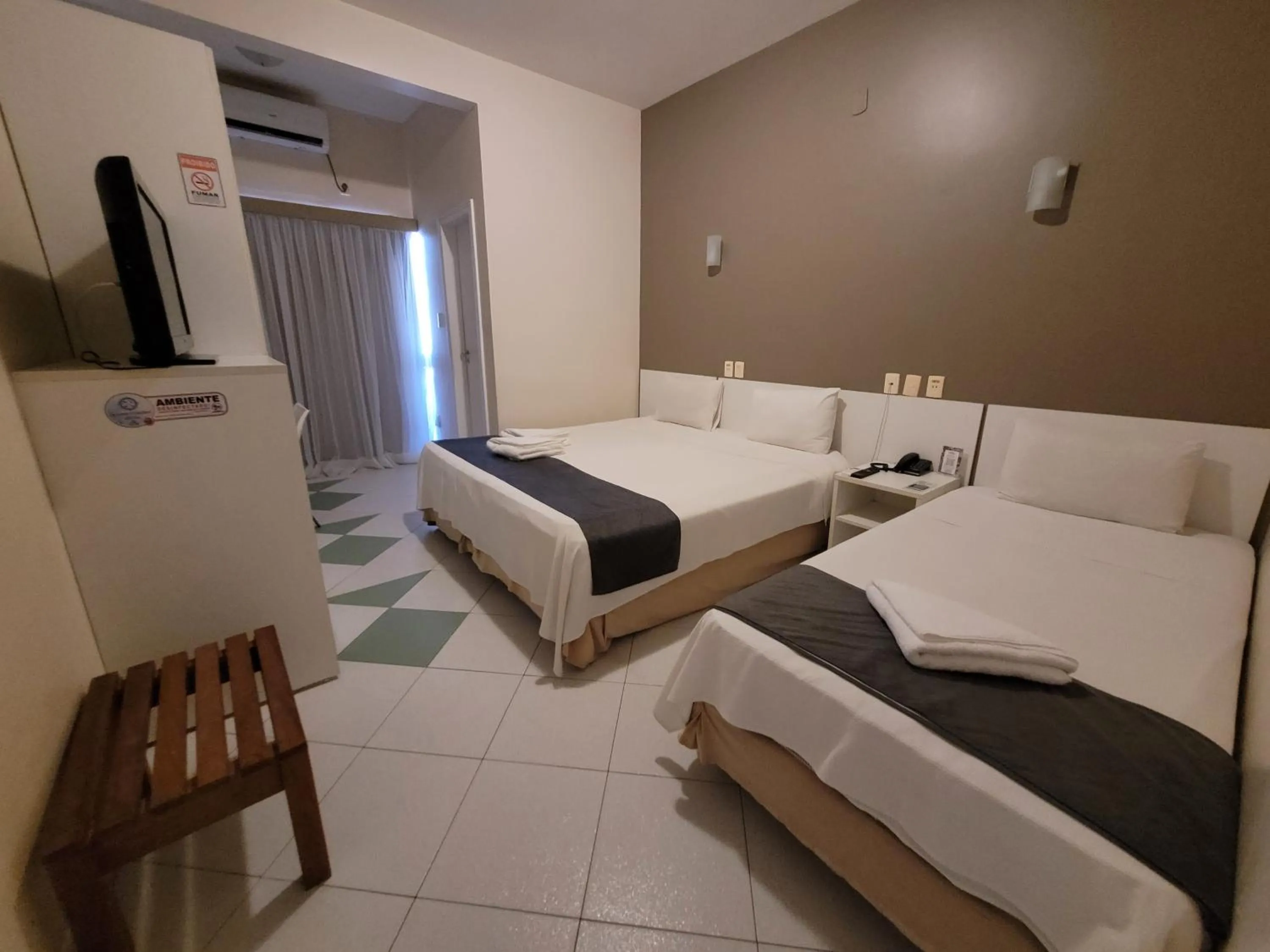 Bed in Sandrin Praia Hotel