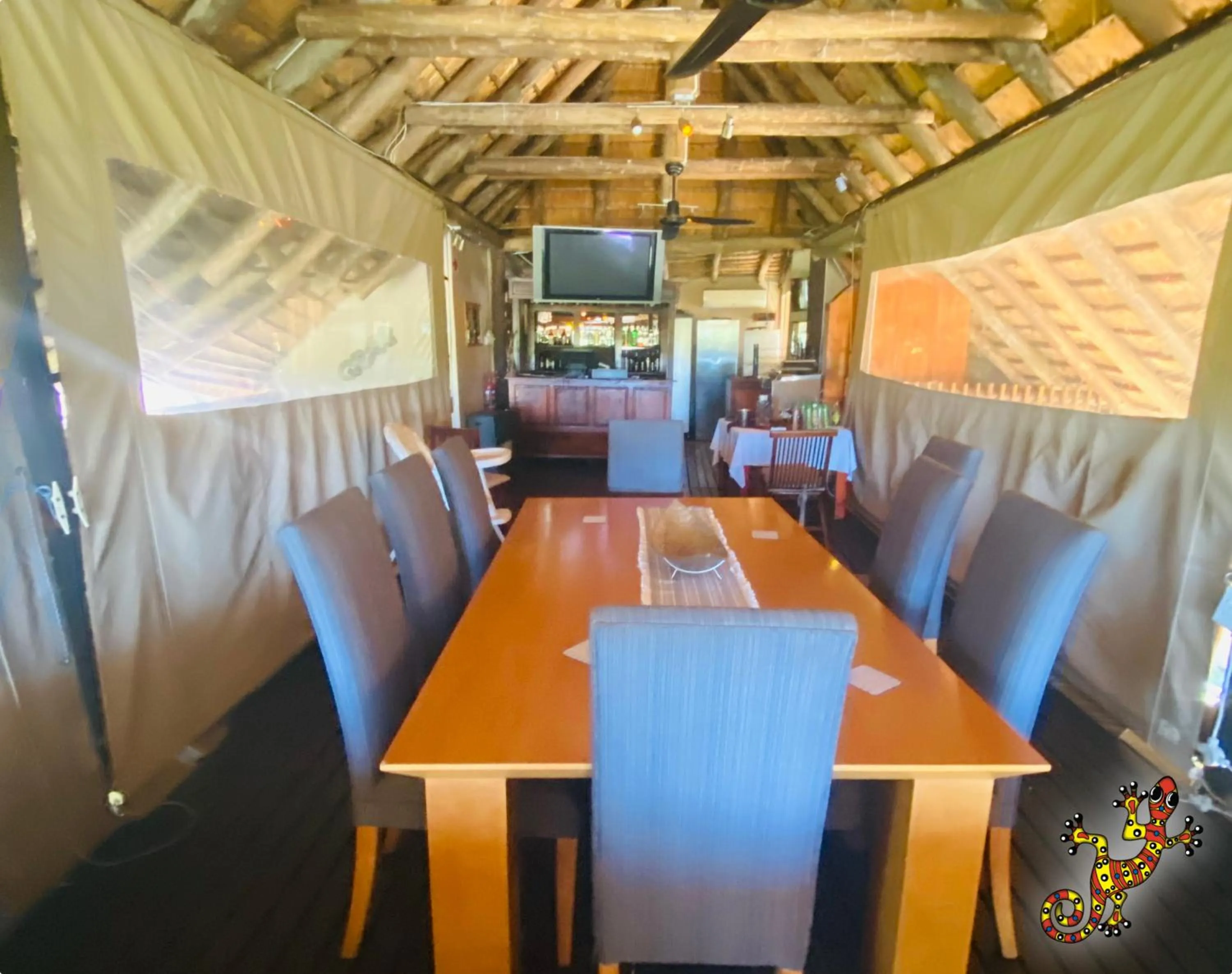 Seating area in Sabie River Bush Lodge